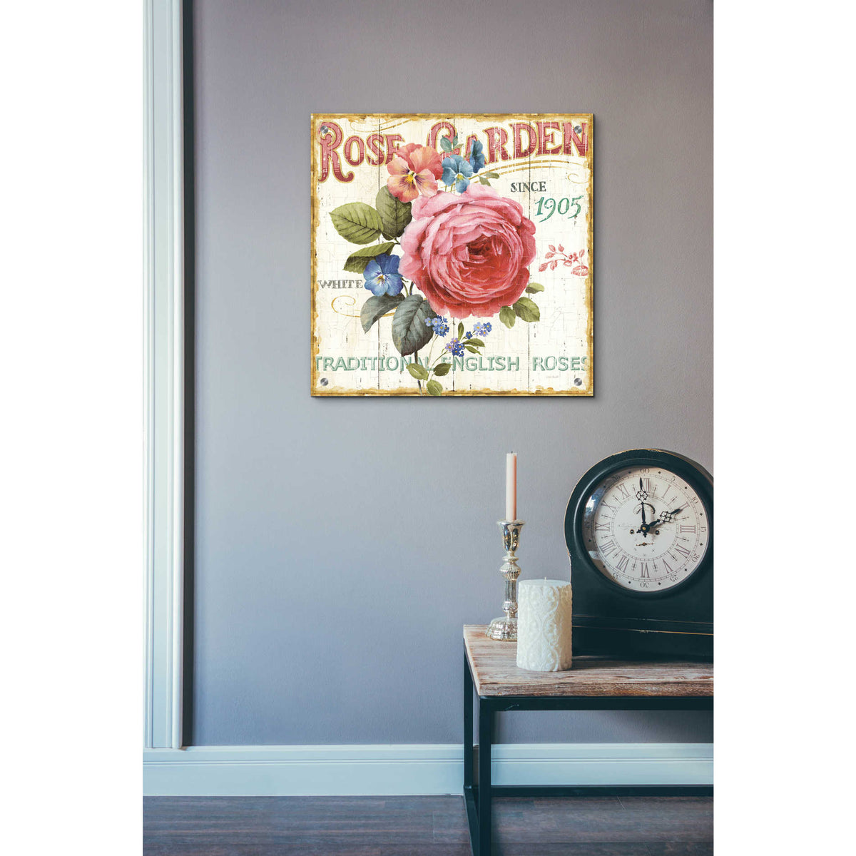 Epic Art 'Rose Garden I' by Lisa Audit, Acrylic Glass Wall Art,24x24