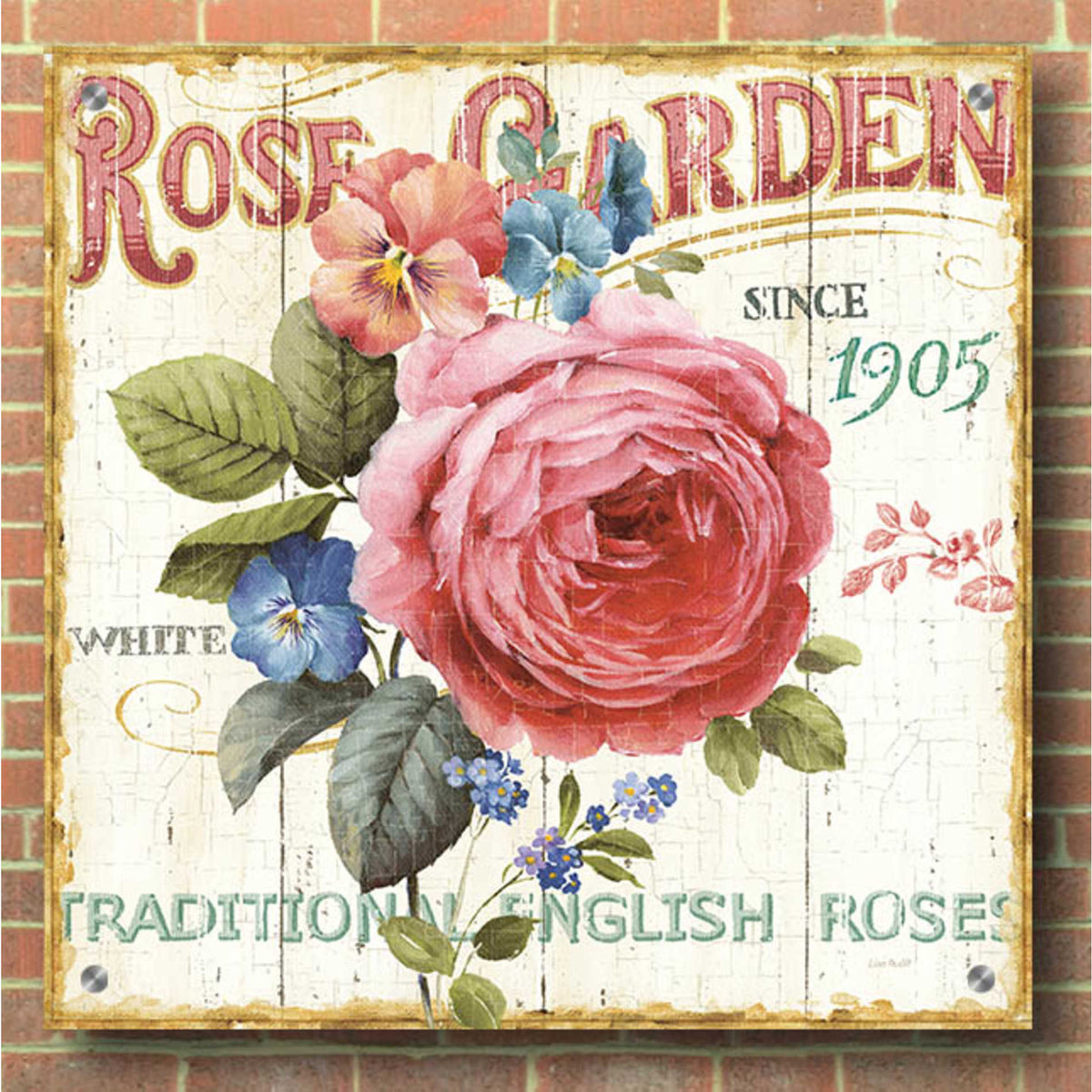 Epic Art 'Rose Garden I' by Lisa Audit, Acrylic Glass Wall Art,36x36