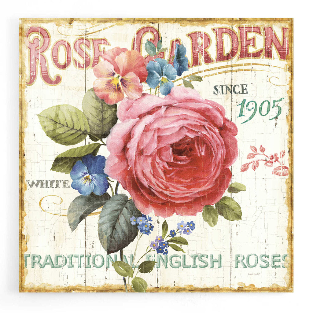 Epic Art 'Rose Garden I' by Lisa Audit, Acrylic Glass Wall Art