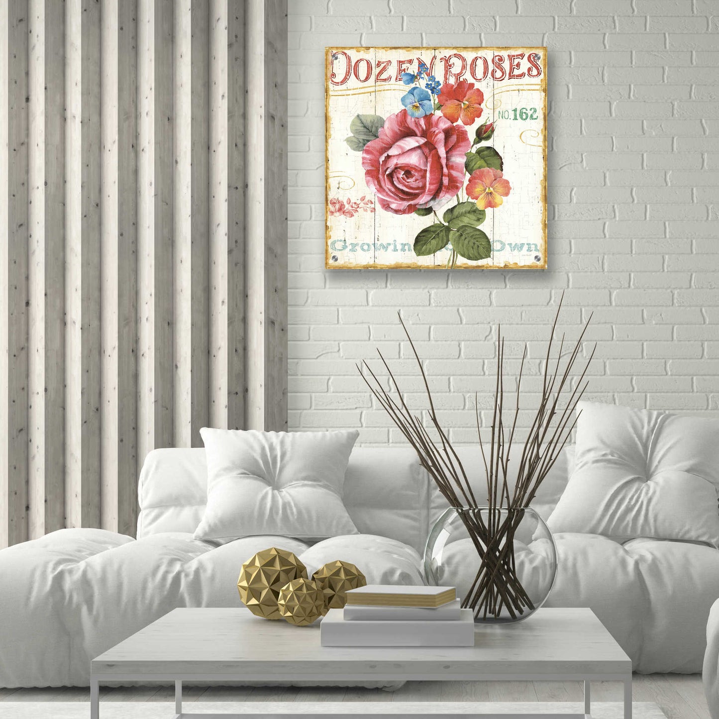 Epic Art 'Rose Garden II' by Lisa Audit, Acrylic Glass Wall Art,24x24