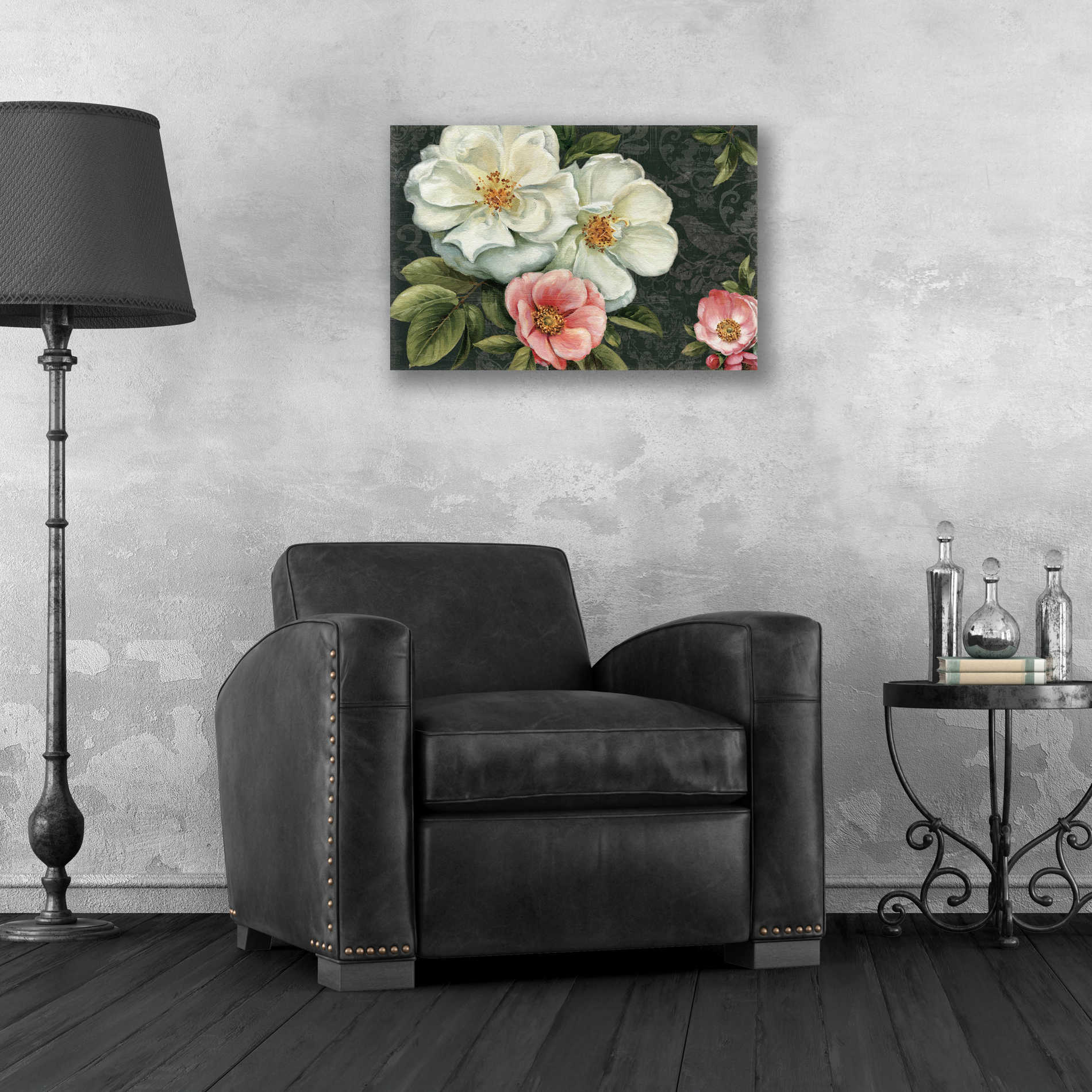 Epic Art 'Floral Damask I' by Lisa Audit, Acrylic Glass Wall Art,24x16