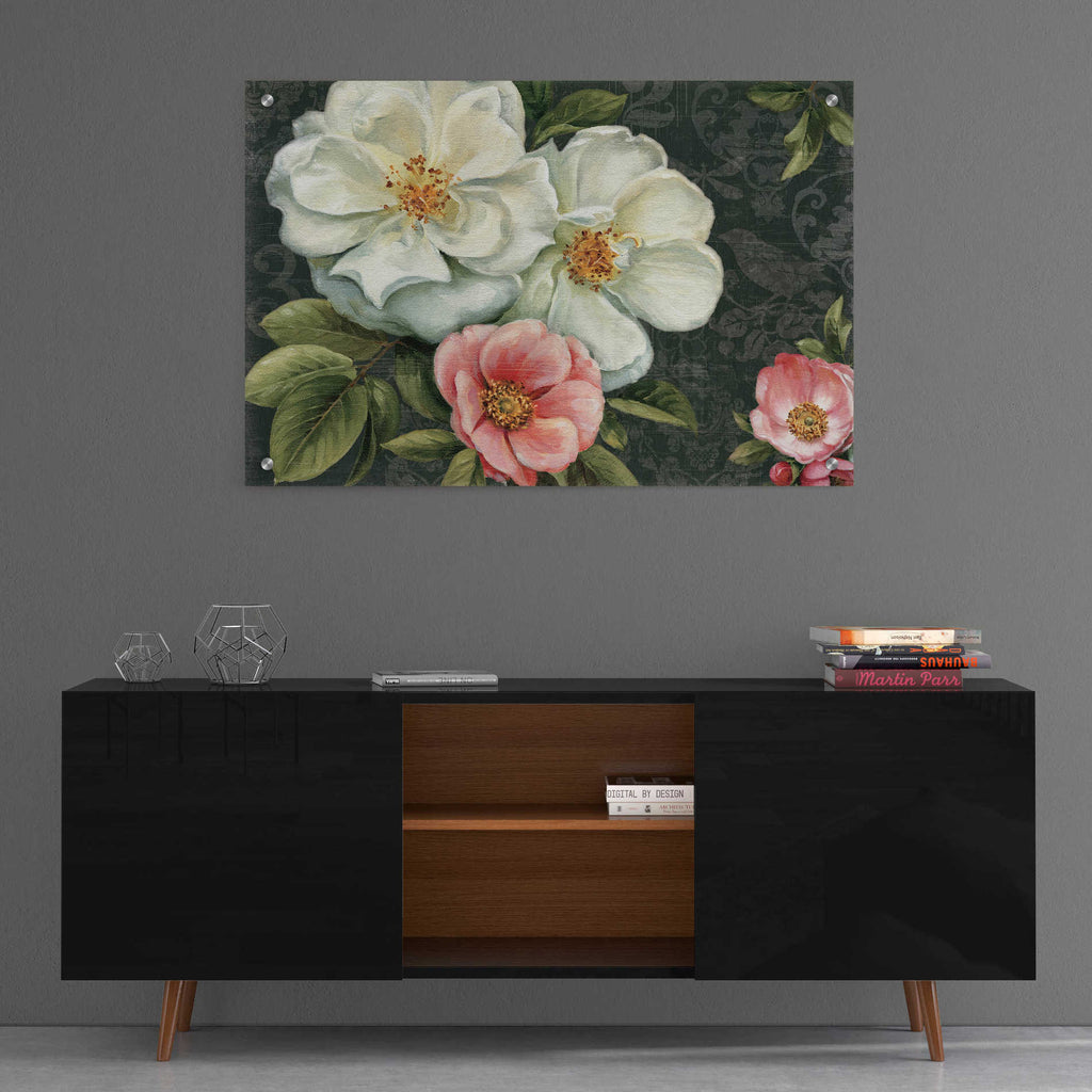 Epic Art 'Floral Damask I' by Lisa Audit, Acrylic Glass Wall Art,36x24