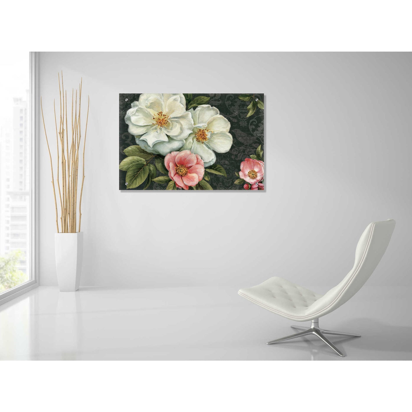 Epic Art 'Floral Damask I' by Lisa Audit, Acrylic Glass Wall Art,36x24