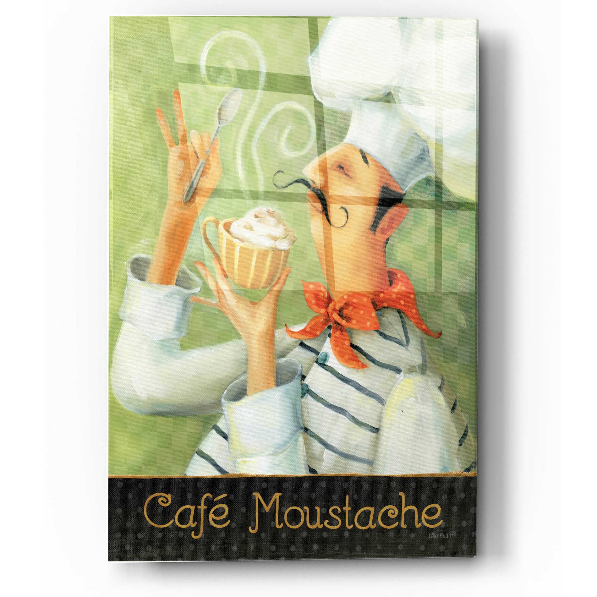 Epic Art 'Cafe Moustache II' by Lisa Audit, Acrylic Glass Wall Art,12x16