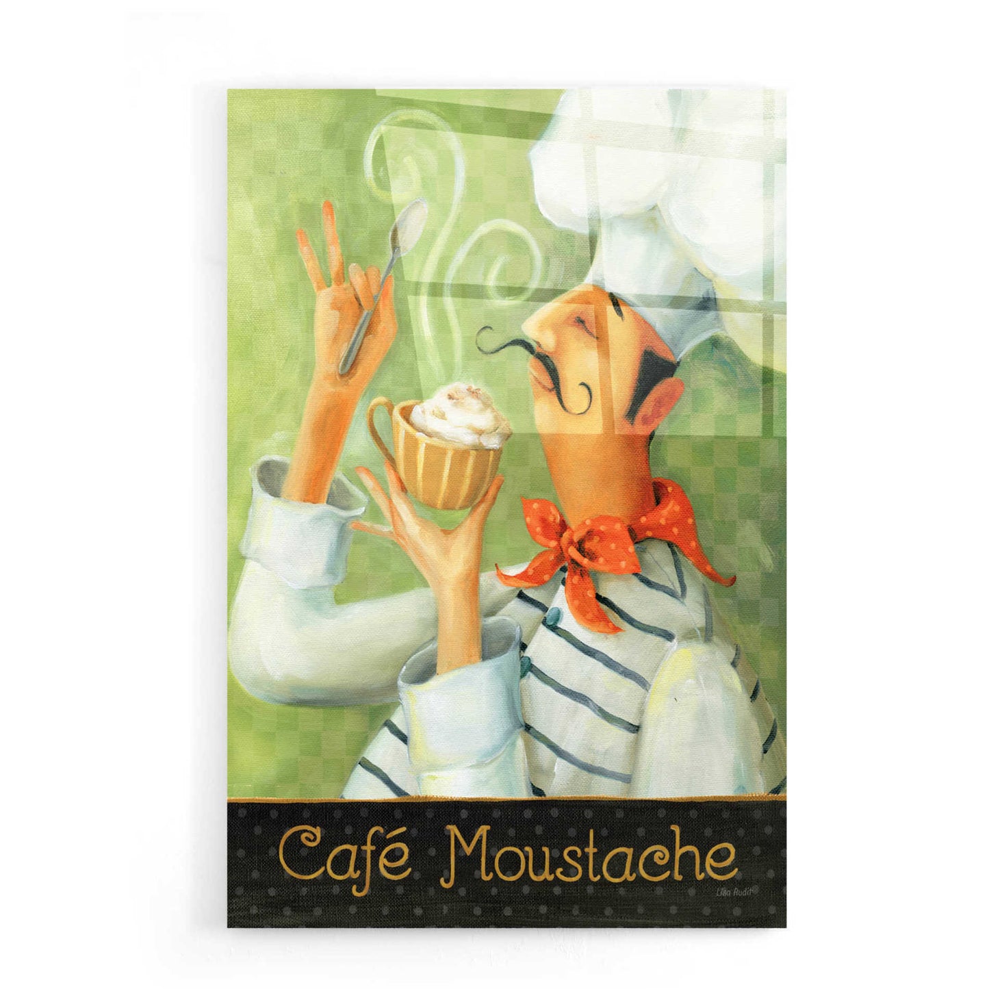 Epic Art 'Cafe Moustache II' by Lisa Audit, Acrylic Glass Wall Art,16x24