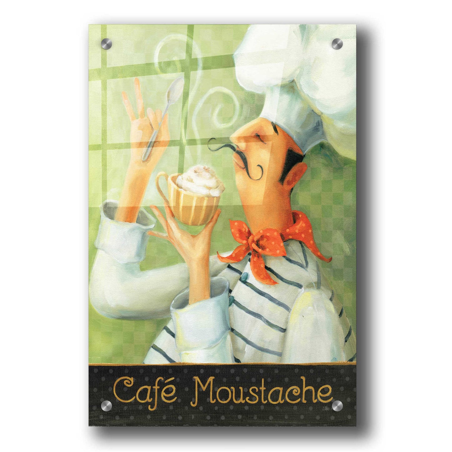 Epic Art 'Cafe Moustache II' by Lisa Audit, Acrylic Glass Wall Art,24x36