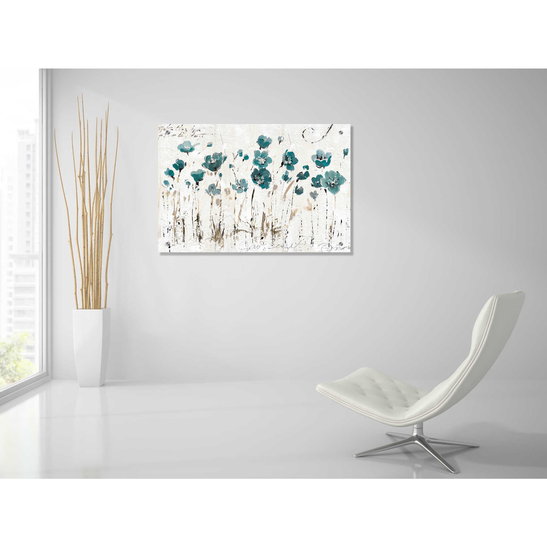 Epic Art 'Abstract Balance IV Blue' by Lisa Audit, Acrylic Glass Wall Art,36x24