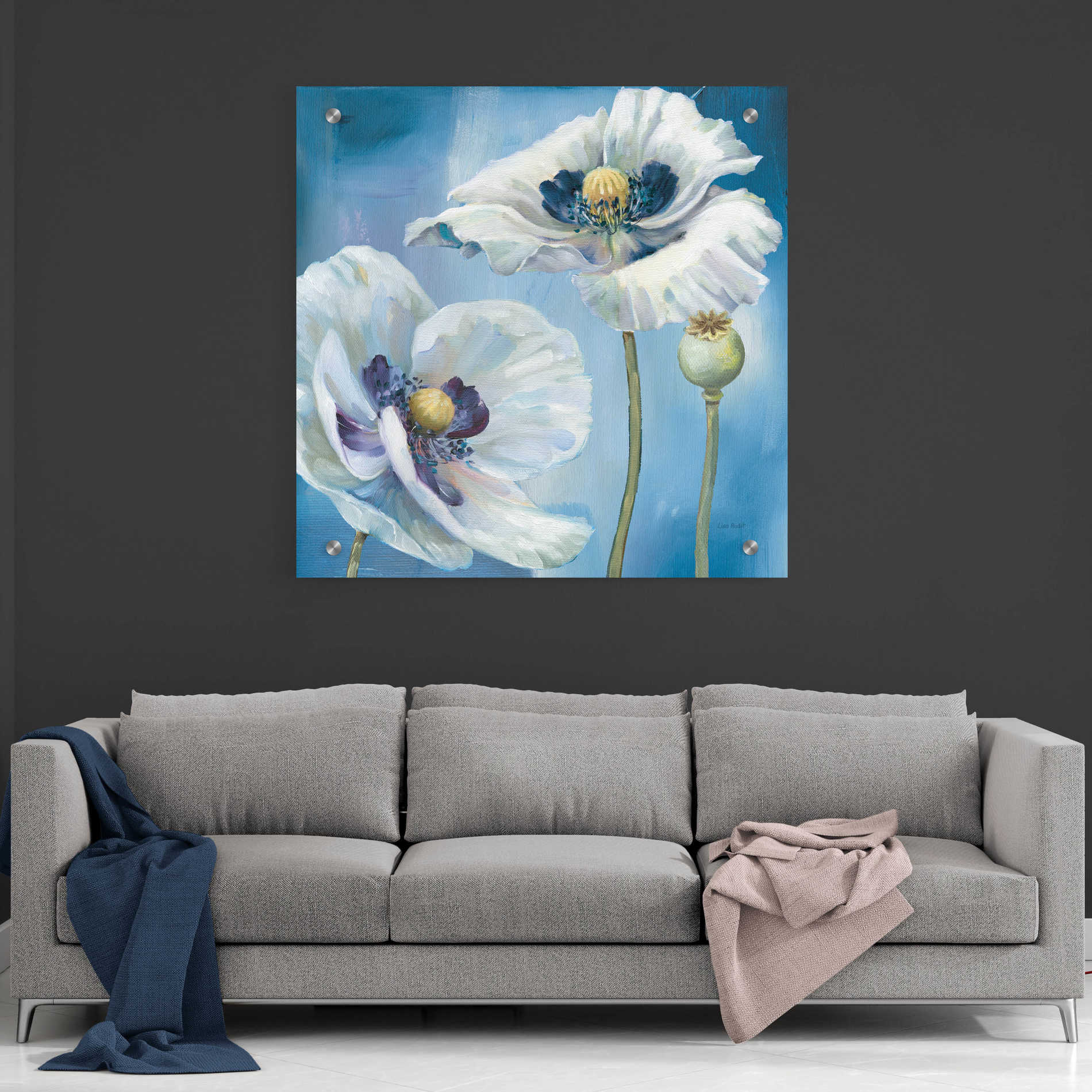 Epic Art 'Blue Dance II' by Lisa Audit, Acrylic Glass Wall Art,36x36