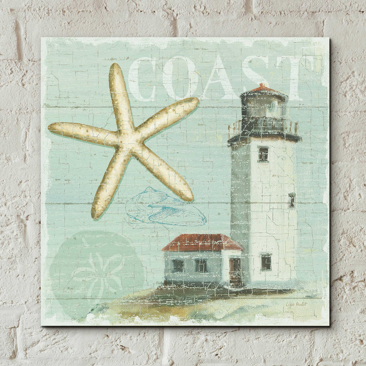 Epic Art 'Beach House II' by Lisa Audit, Acrylic Glass Wall Art,12x12