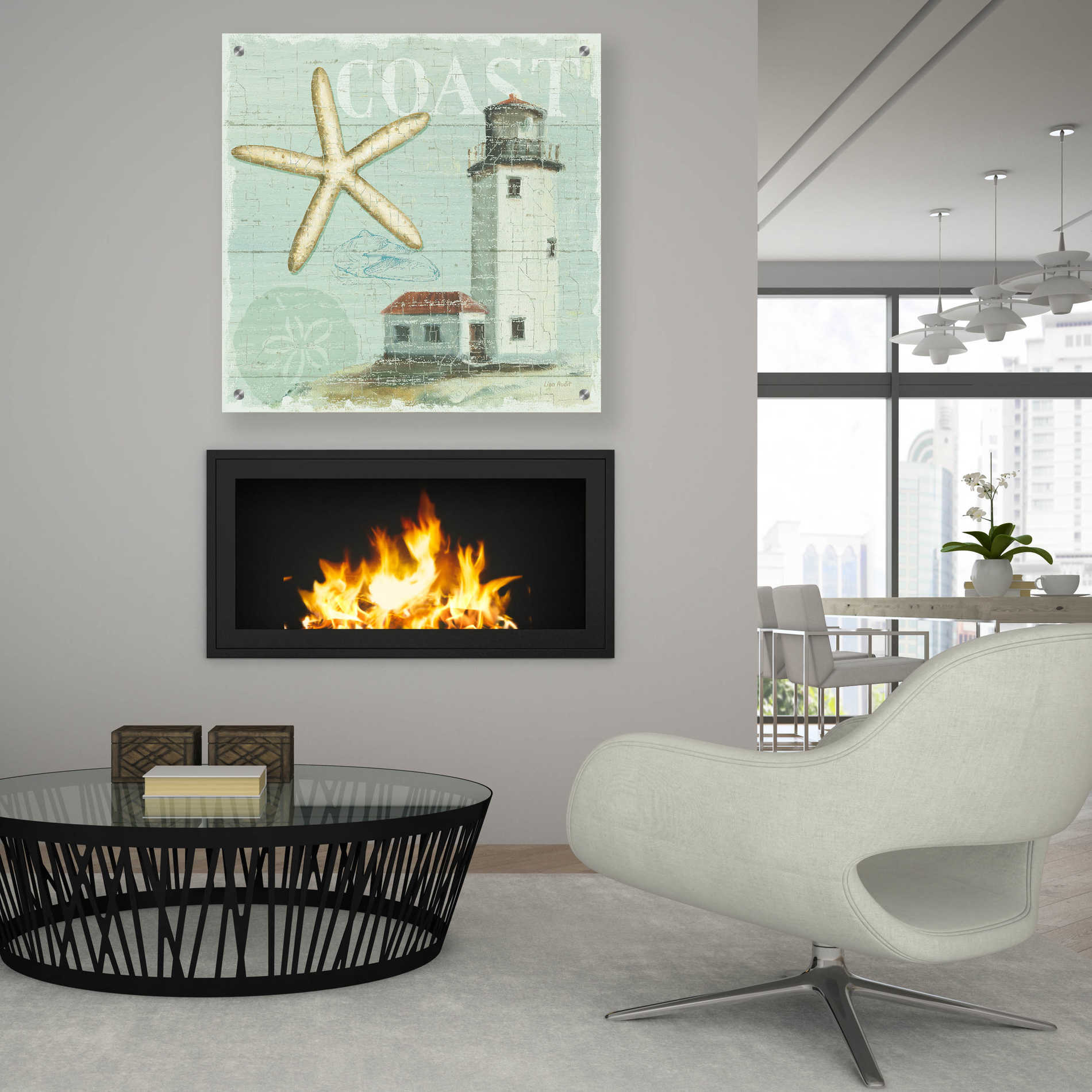 Epic Art 'Beach House II' by Lisa Audit, Acrylic Glass Wall Art,36x36