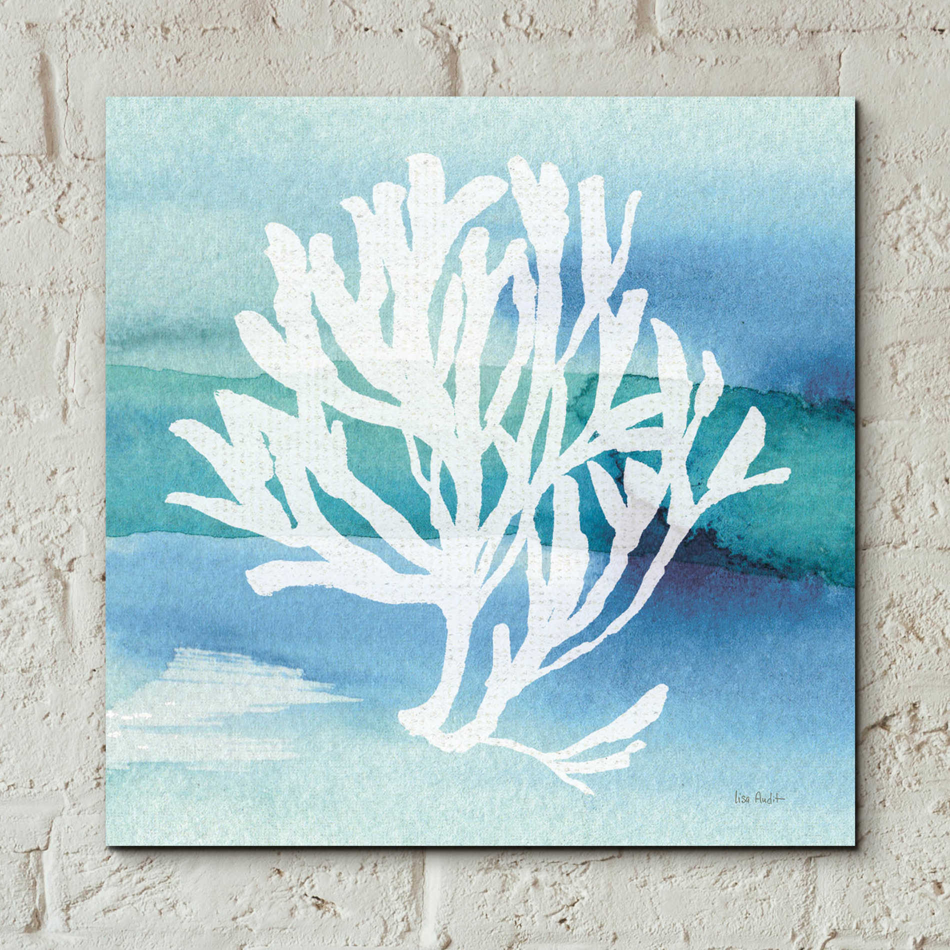 Epic Art 'Sea Life Coral I' by Lisa Audit, Acrylic Glass Wall Art,12x12