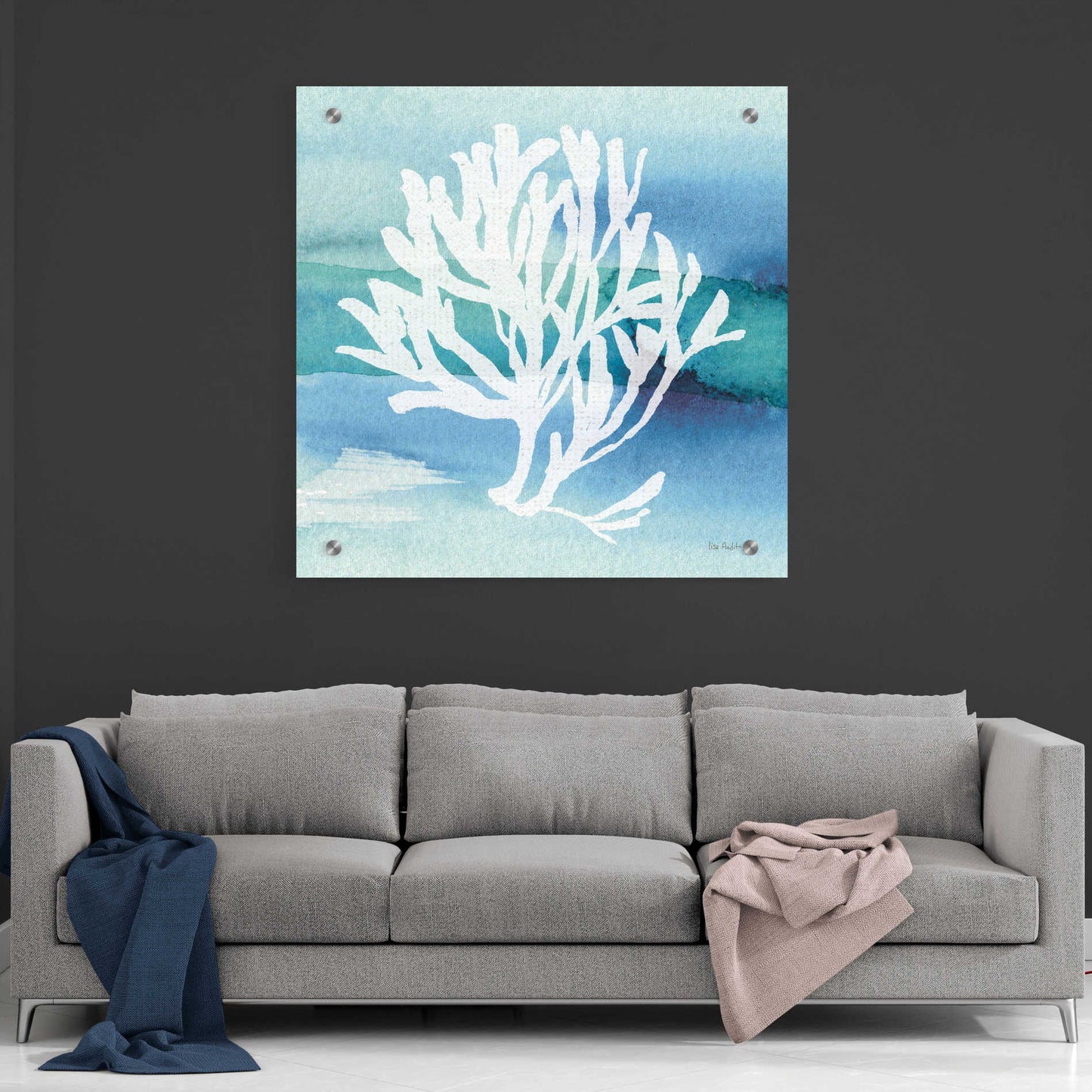 Epic Art 'Sea Life Coral I' by Lisa Audit, Acrylic Glass Wall Art,36x36