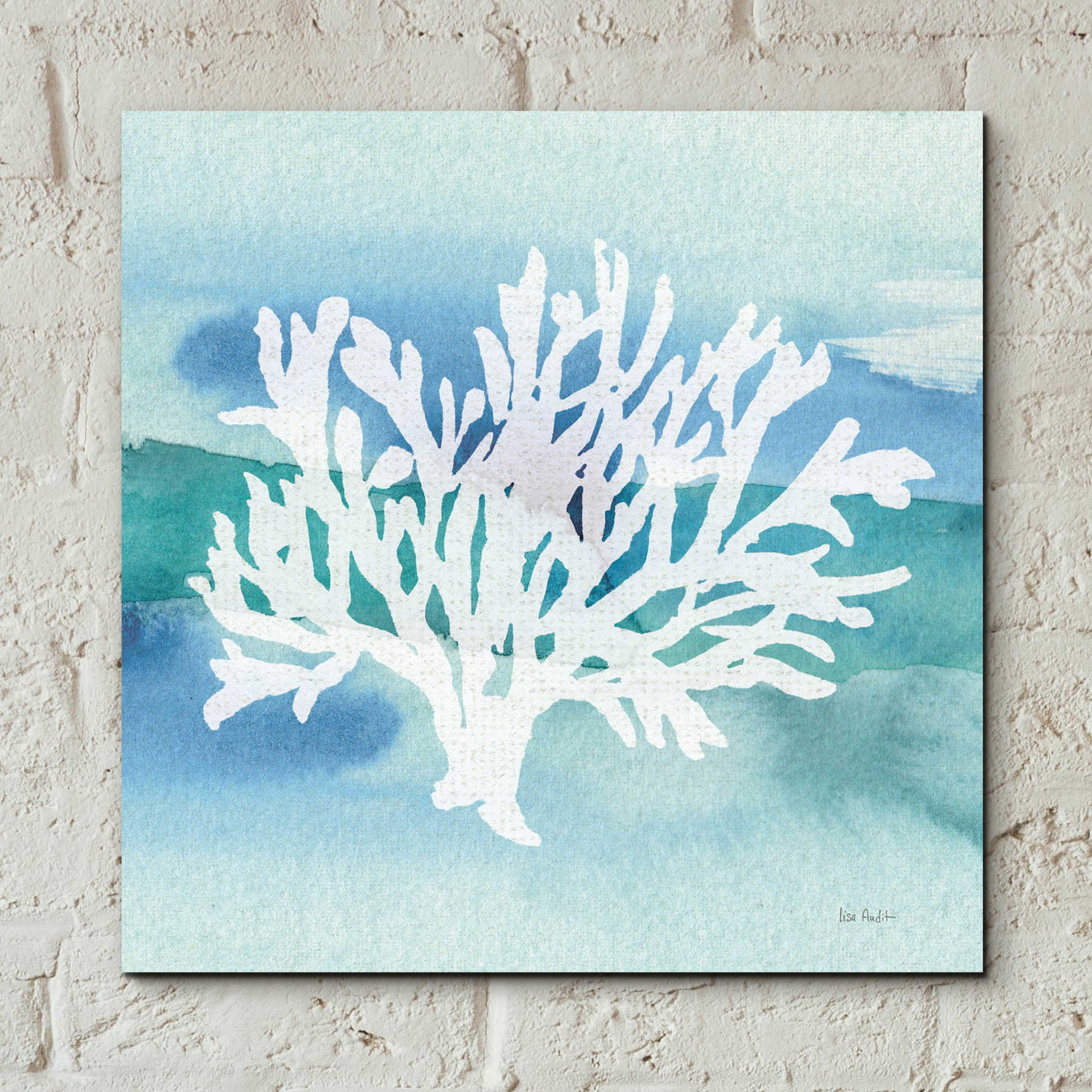 Epic Art 'Sea Life Coral II' by Lisa Audit, Acrylic Glass Wall Art,12x12