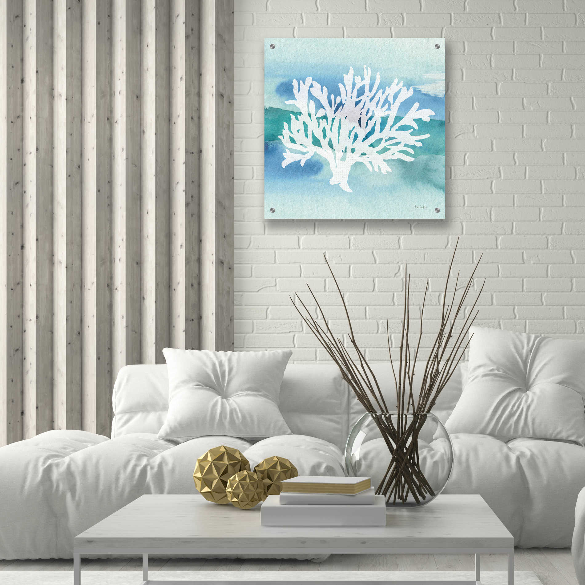 Epic Art 'Sea Life Coral II' by Lisa Audit, Acrylic Glass Wall Art,24x24