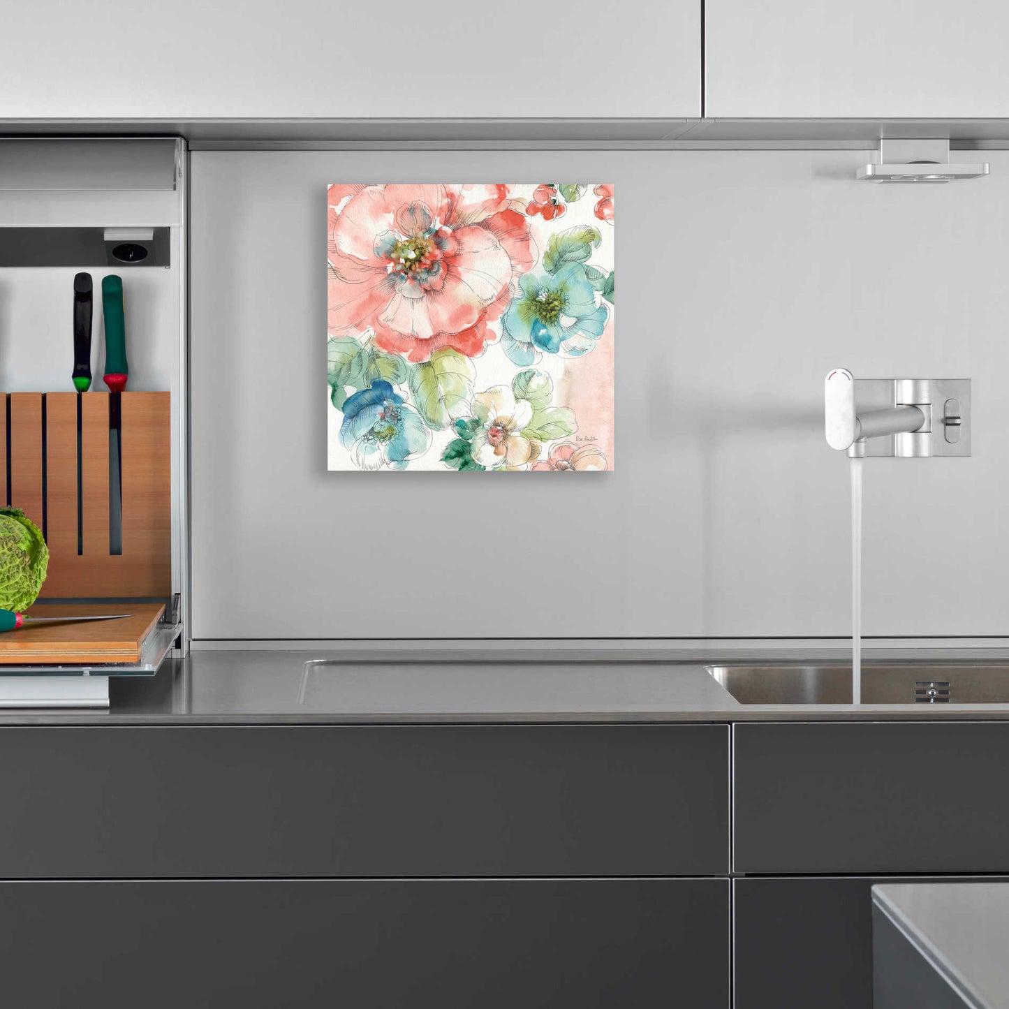 Epic Art 'Summer Bloom II' by Lisa Audit, Acrylic Glass Wall Art,12x12