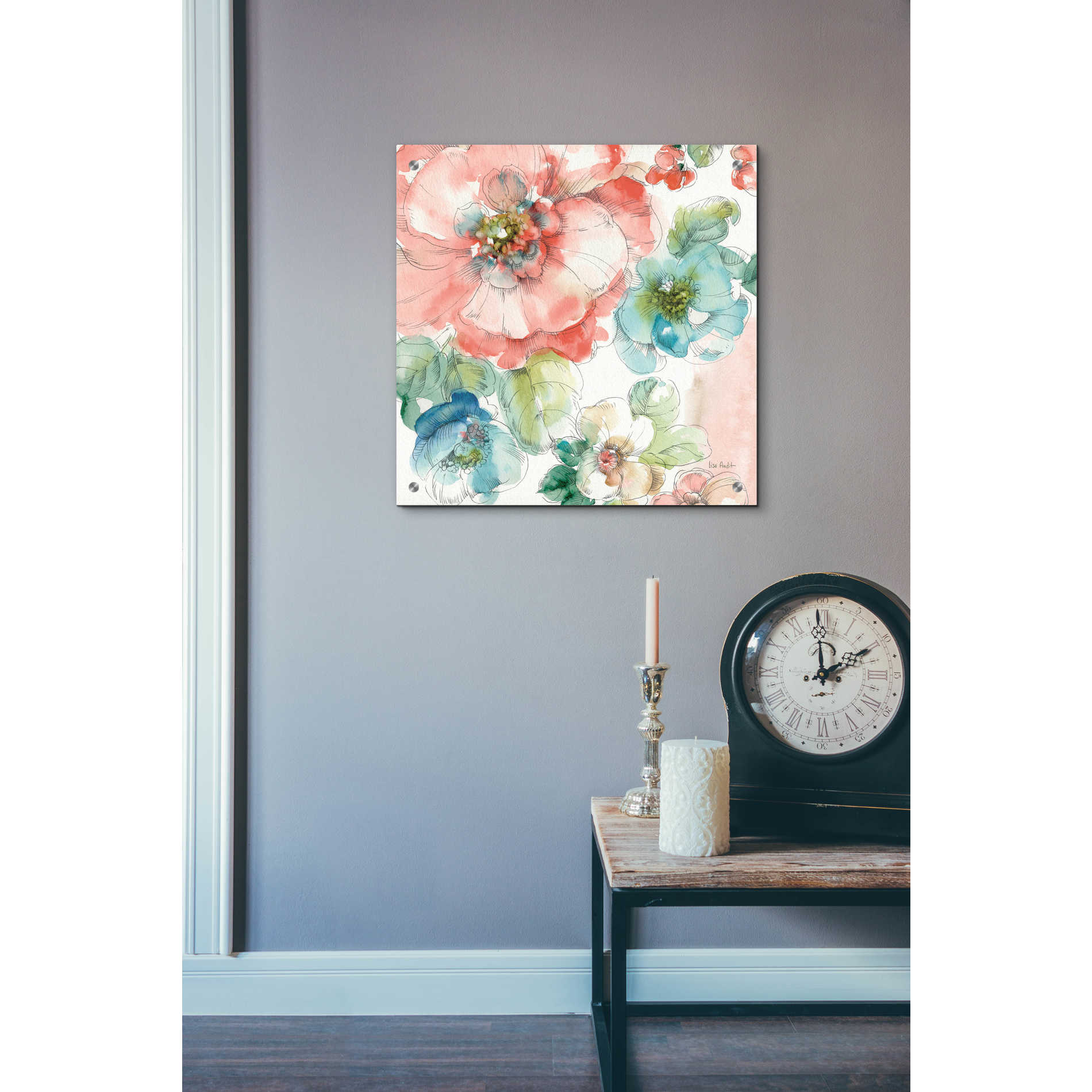 Epic Art 'Summer Bloom II' by Lisa Audit, Acrylic Glass Wall Art,24x24