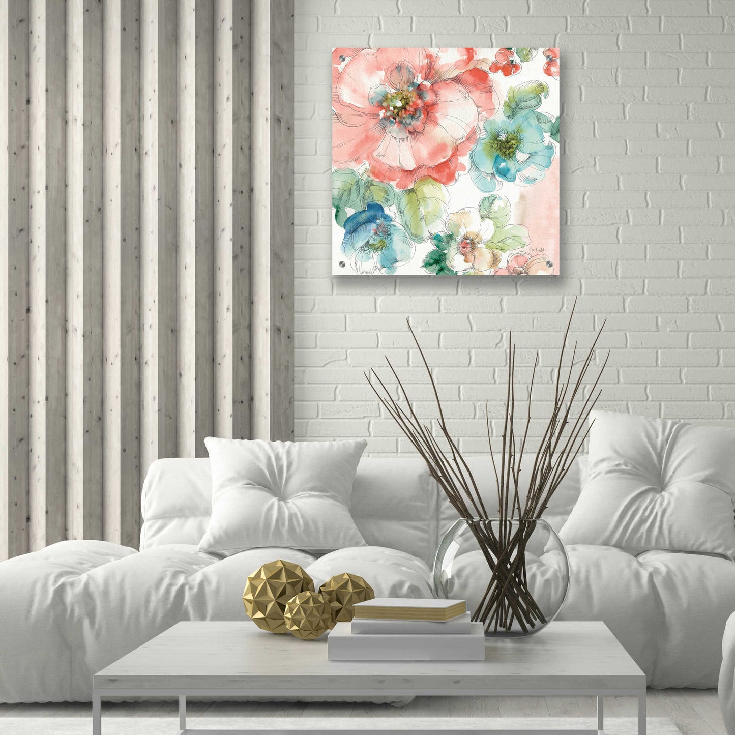 Epic Art 'Summer Bloom II' by Lisa Audit, Acrylic Glass Wall Art,24x24