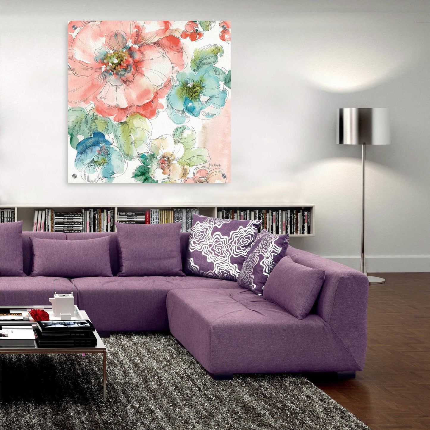 Epic Art 'Summer Bloom II' by Lisa Audit, Acrylic Glass Wall Art,36x36