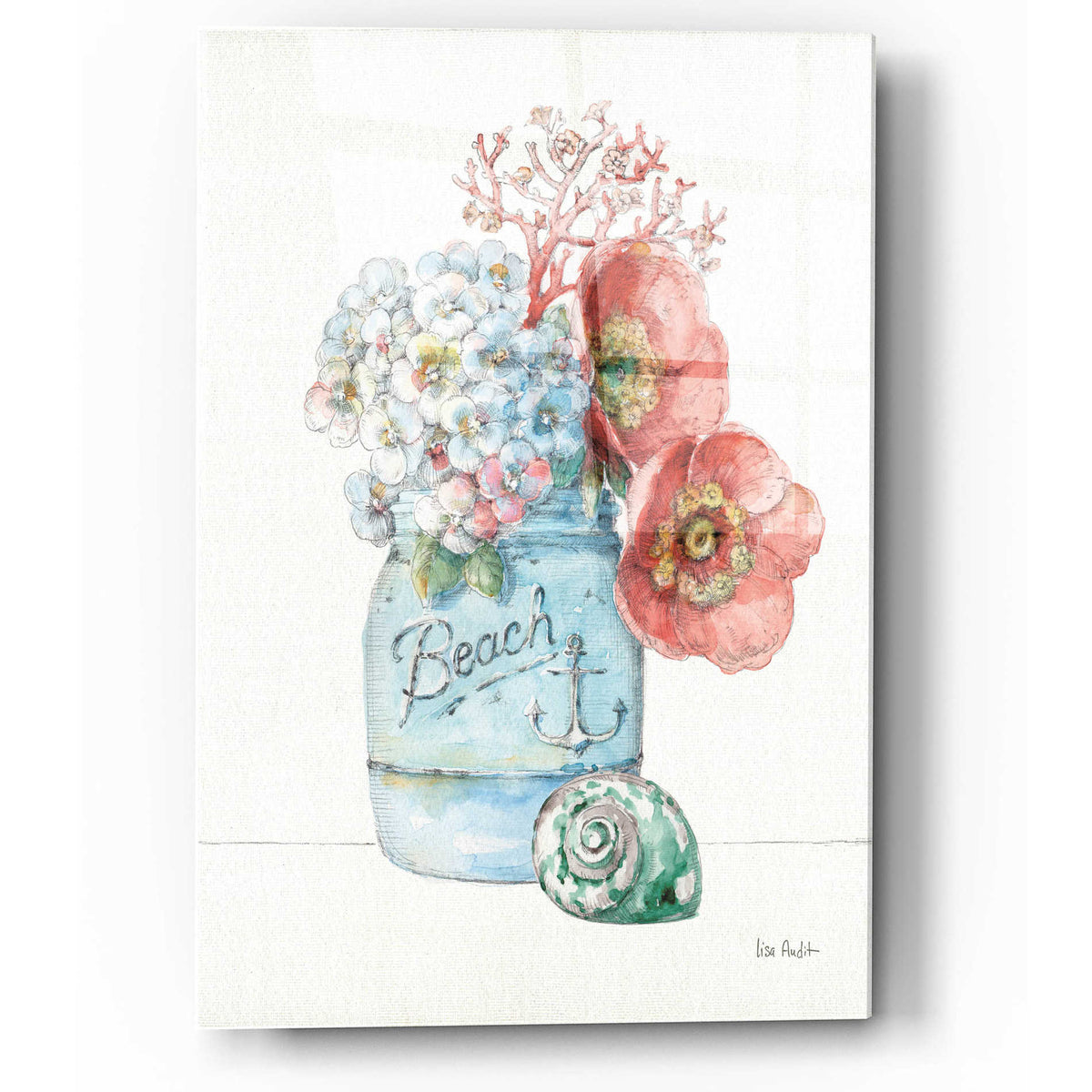 Epic Art 'Sea Finds I' by Lisa Audit, Acrylic Glass Wall Art