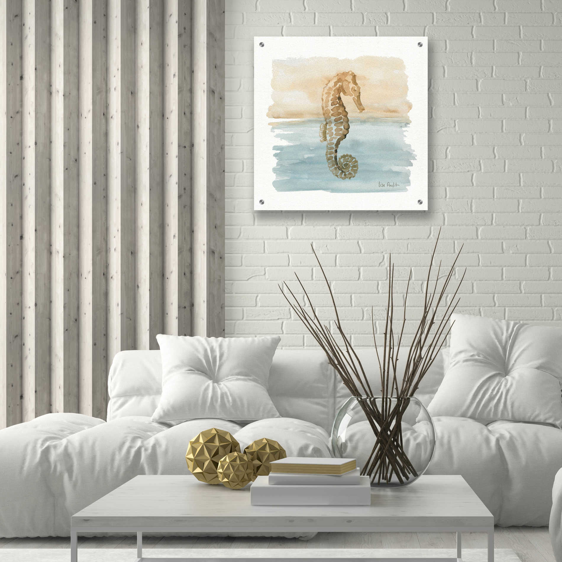 Epic Art 'Sand and Sea III' by Lisa Audit, Acrylic Glass Wall Art,24x24