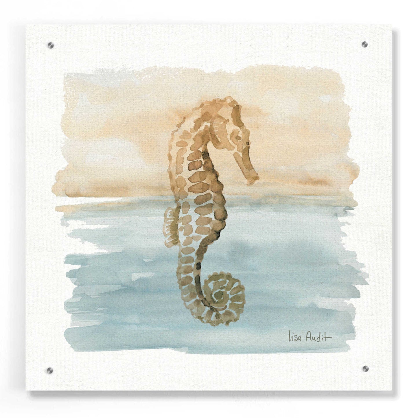 Epic Art 'Sand and Sea III' by Lisa Audit, Acrylic Glass Wall Art,24x24