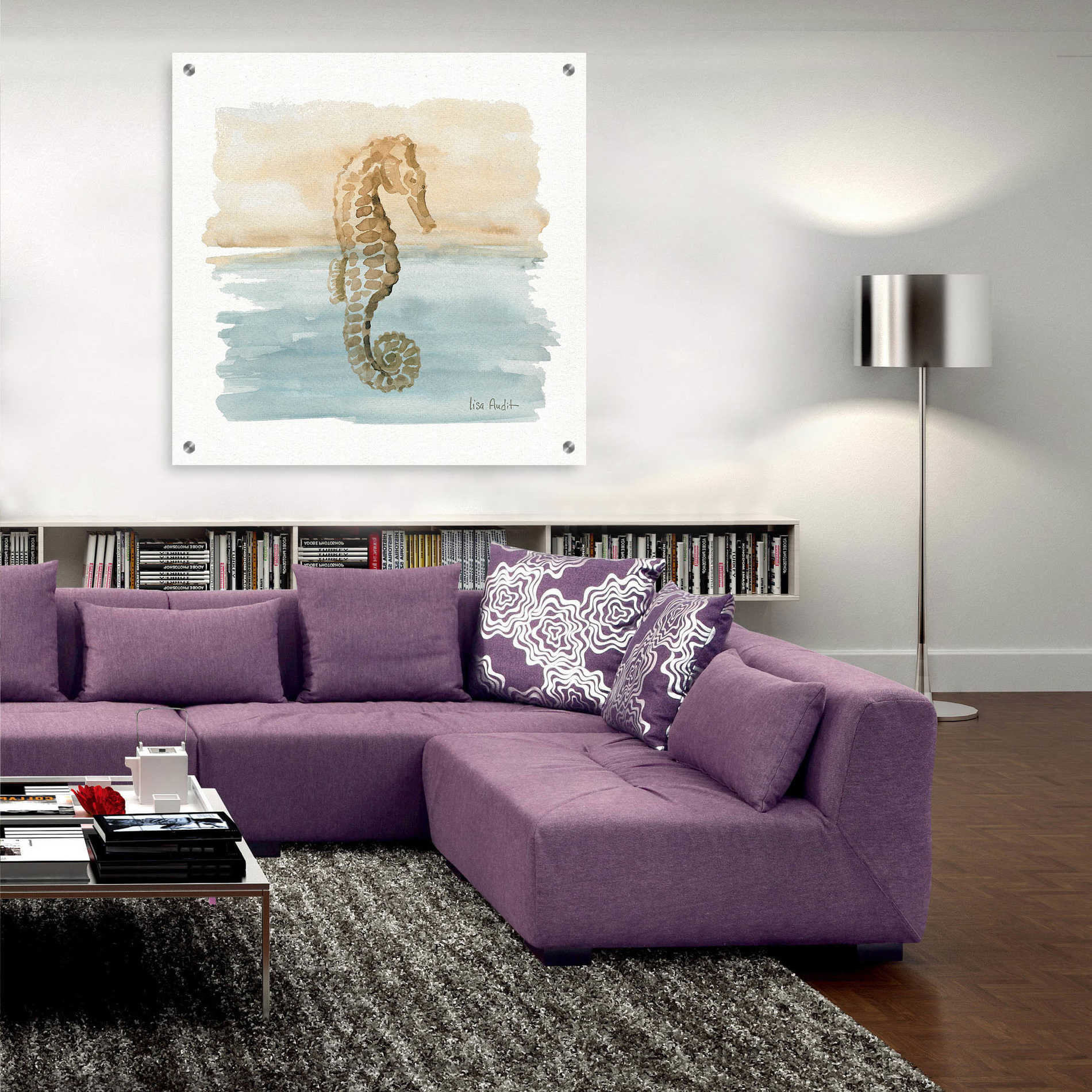Epic Art 'Sand and Sea III' by Lisa Audit, Acrylic Glass Wall Art,36x36