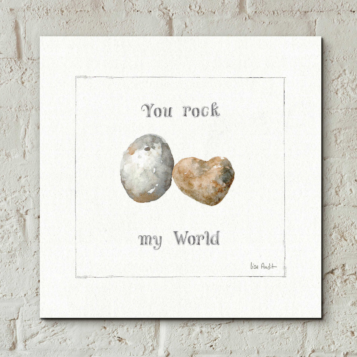 Epic Art 'Pebbles and Sandpipers V' by Lisa Audit, Acrylic Glass Wall Art,12x12