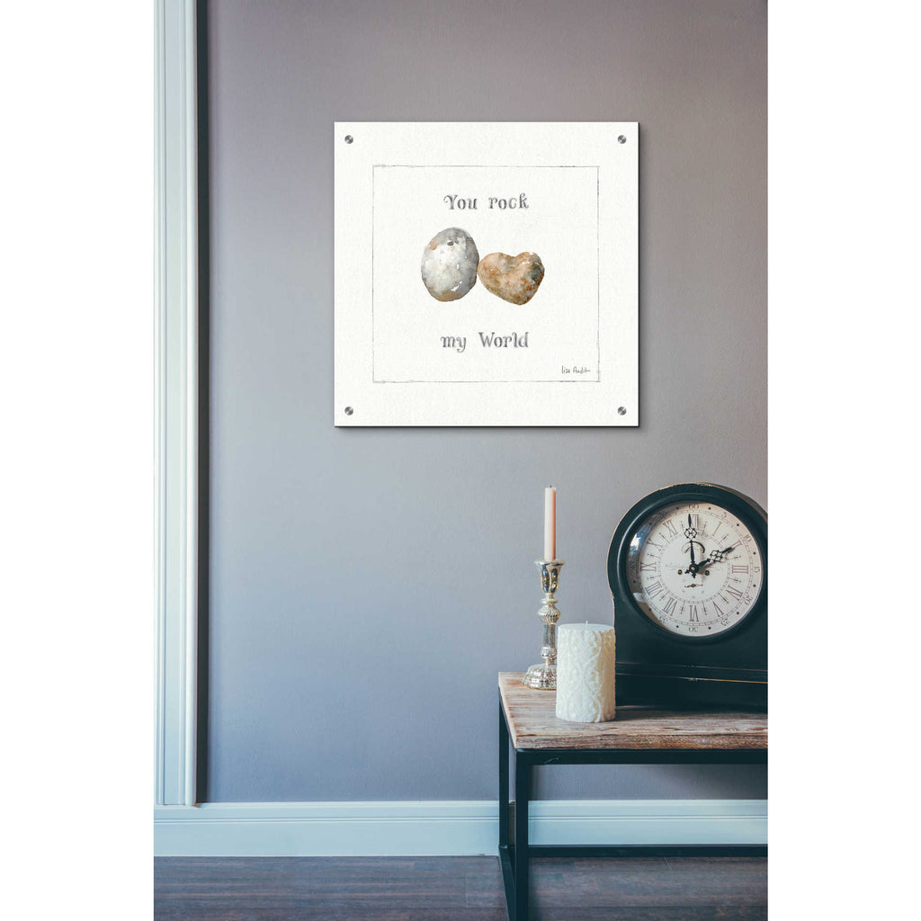 Epic Art 'Pebbles and Sandpipers V' by Lisa Audit, Acrylic Glass Wall Art,24x24
