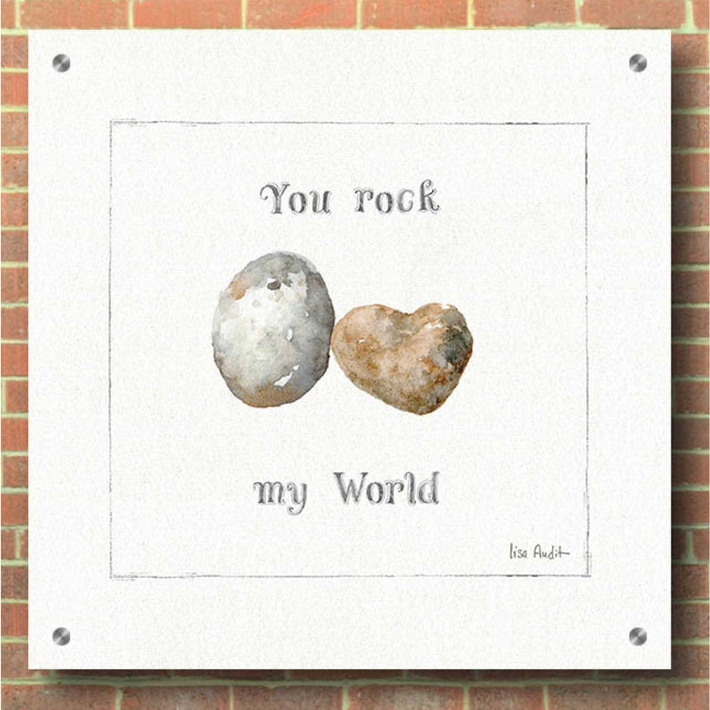 Epic Art 'Pebbles and Sandpipers V' by Lisa Audit, Acrylic Glass Wall Art,36x36
