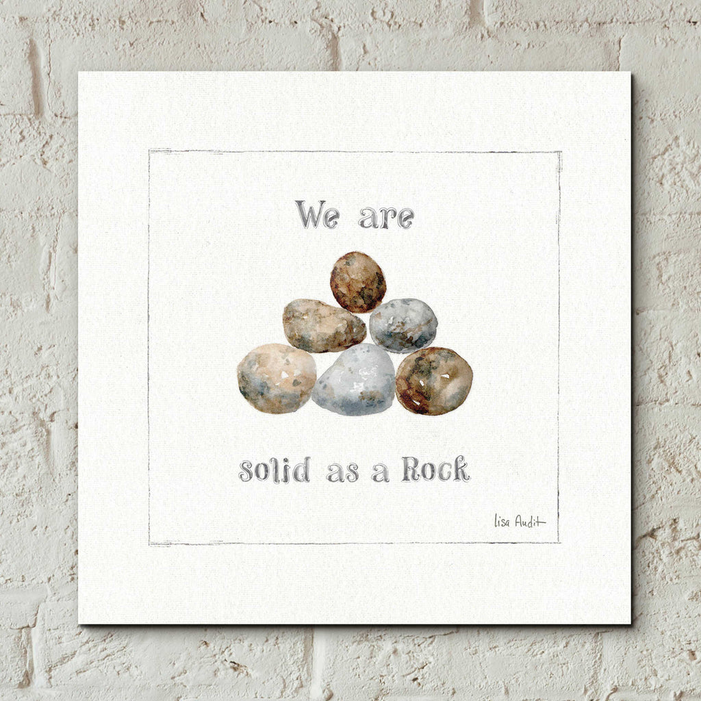 Epic Art 'Pebbles and Sandpipers VI' by Lisa Audit, Acrylic Glass Wall Art,12x12