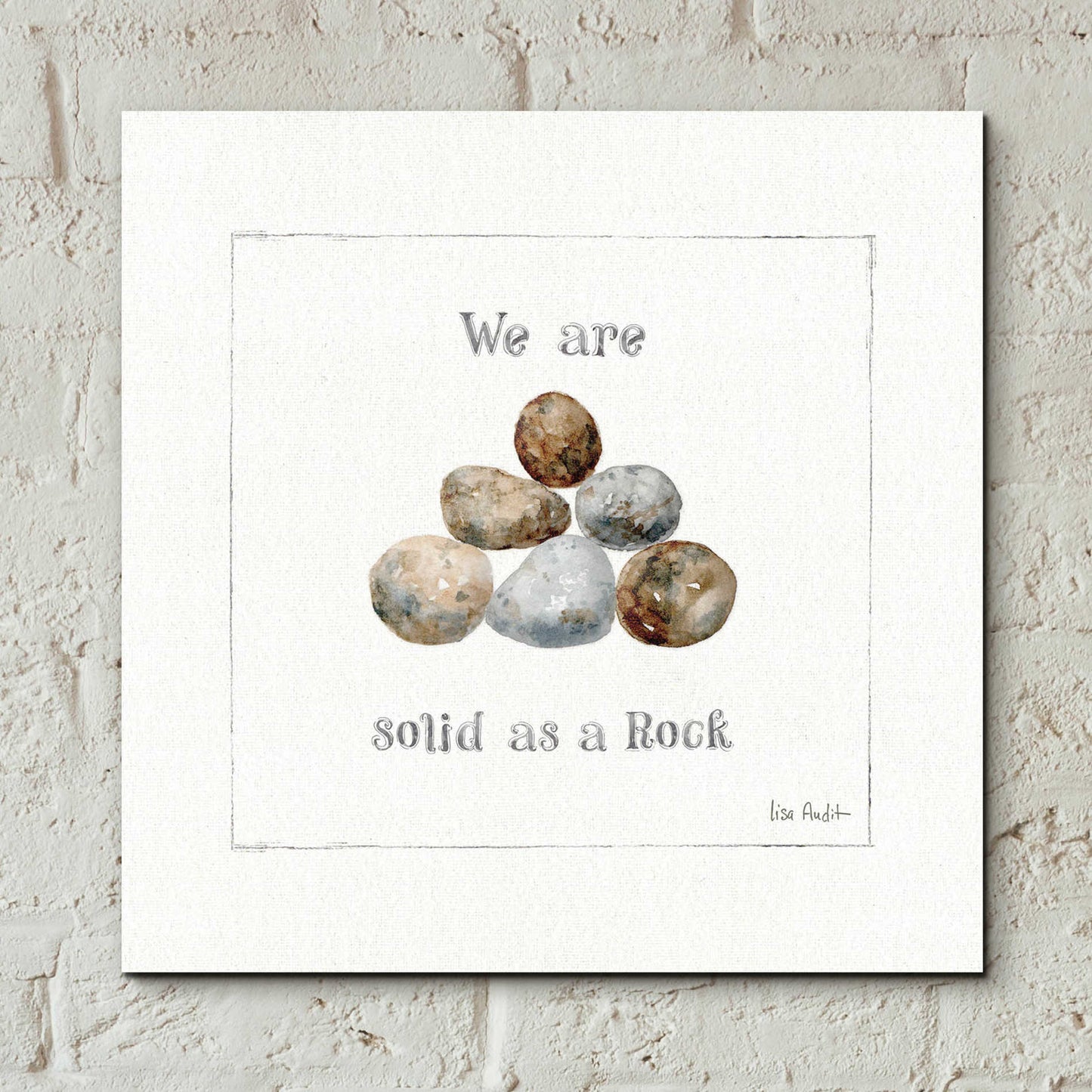 Epic Art 'Pebbles and Sandpipers VI' by Lisa Audit, Acrylic Glass Wall Art,12x12