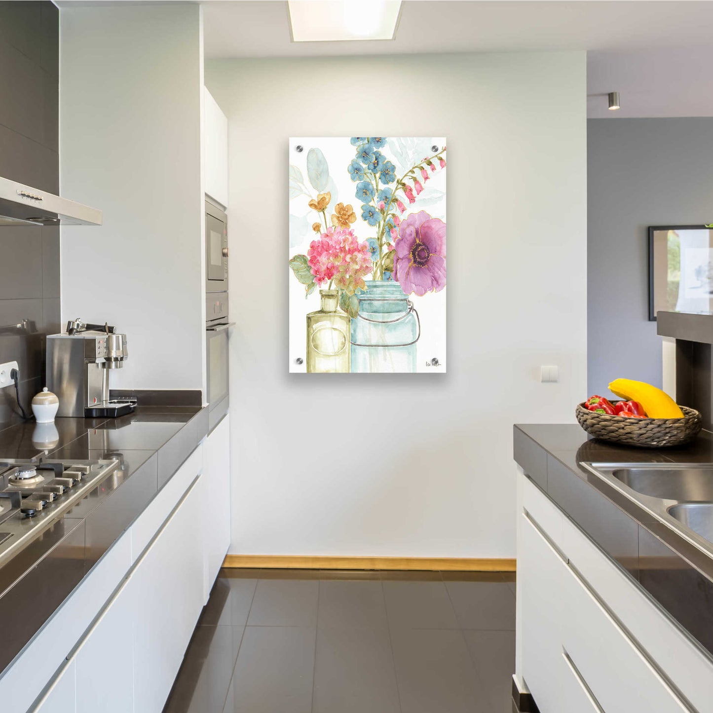Epic Art 'Rainbow Seeds Flowers VIII v2' by Lisa Audit, Acrylic Glass Wall Art,24x36