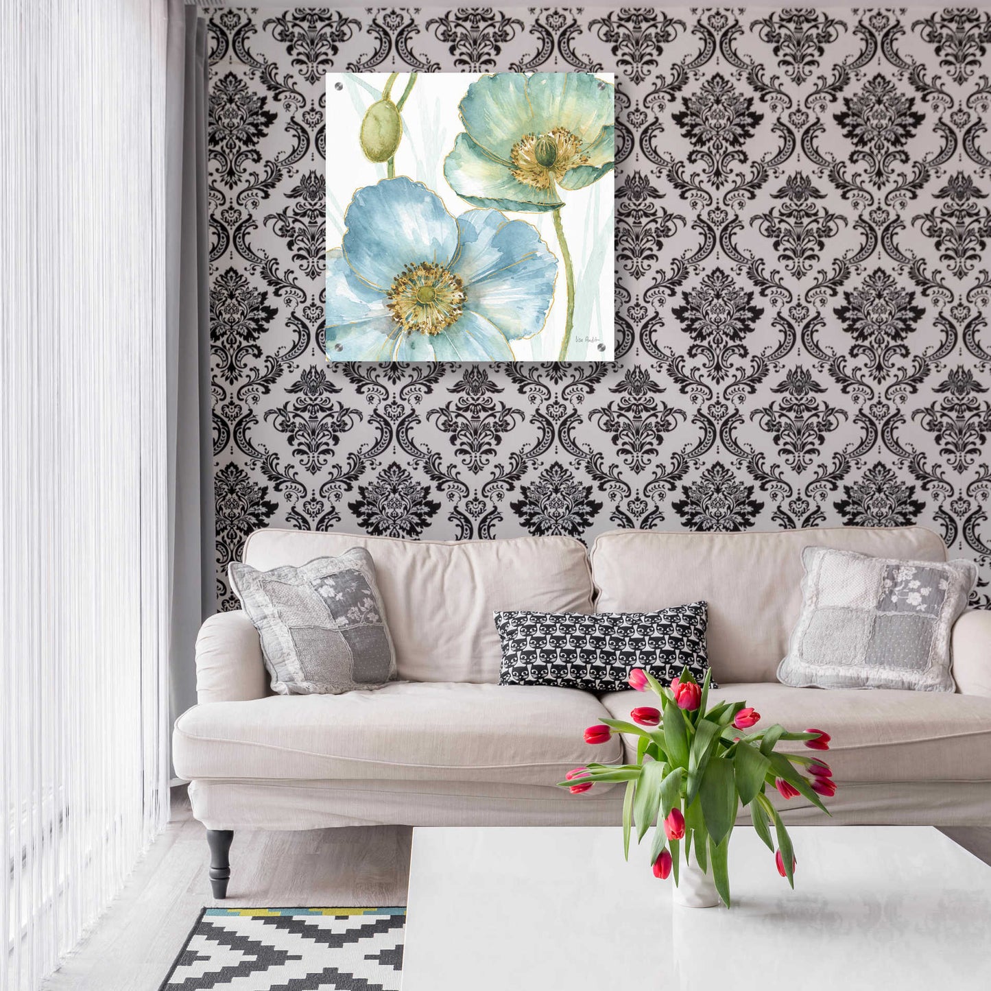 Epic Art 'My Greenhouse Flowers II' by Lisa Audit, Acrylic Glass Wall Art,24x24