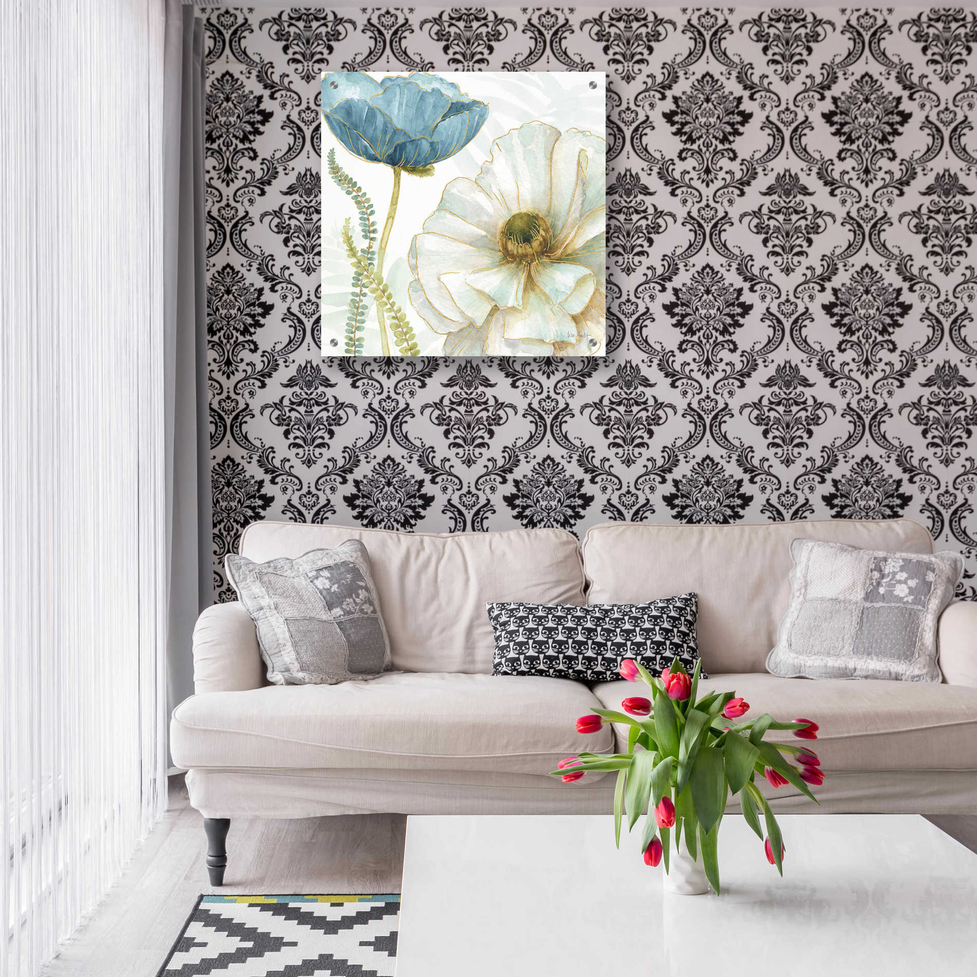 Epic Art 'My Greenhouse Flowers III' by Lisa Audit, Acrylic Glass Wall Art,24x24