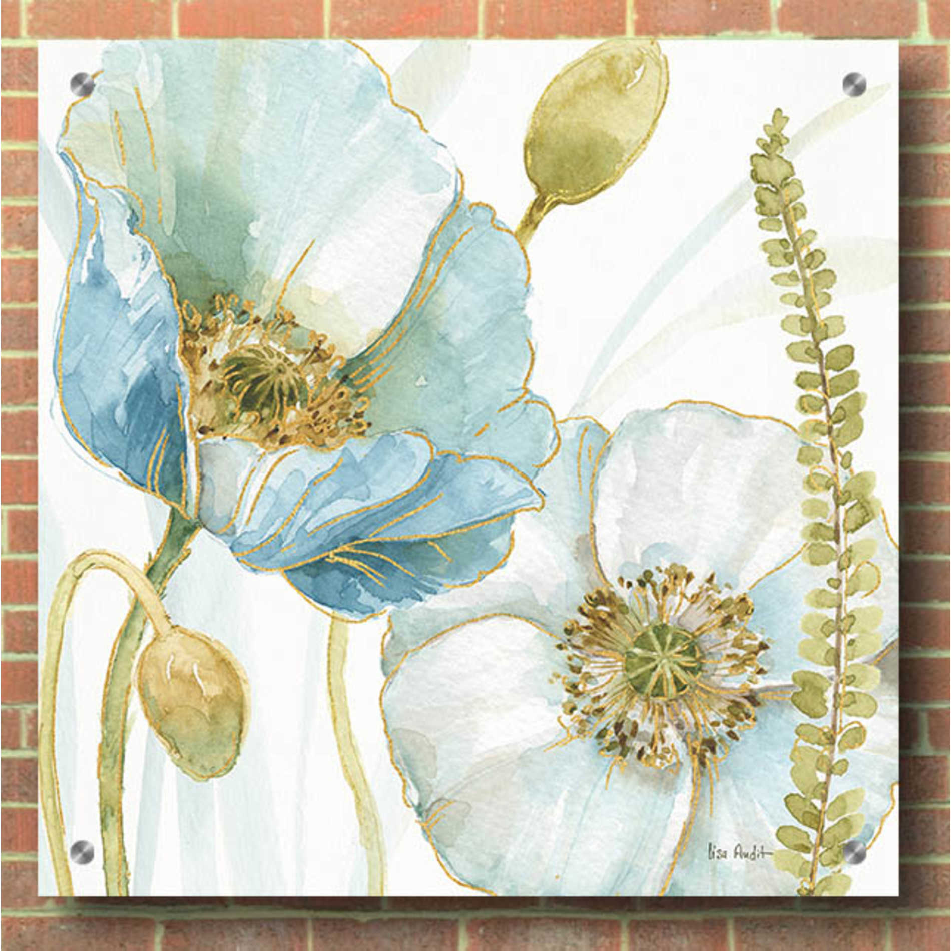 Epic Art 'My Greenhouse Flowers IV' by Lisa Audit, Acrylic Glass Wall Art,36x36