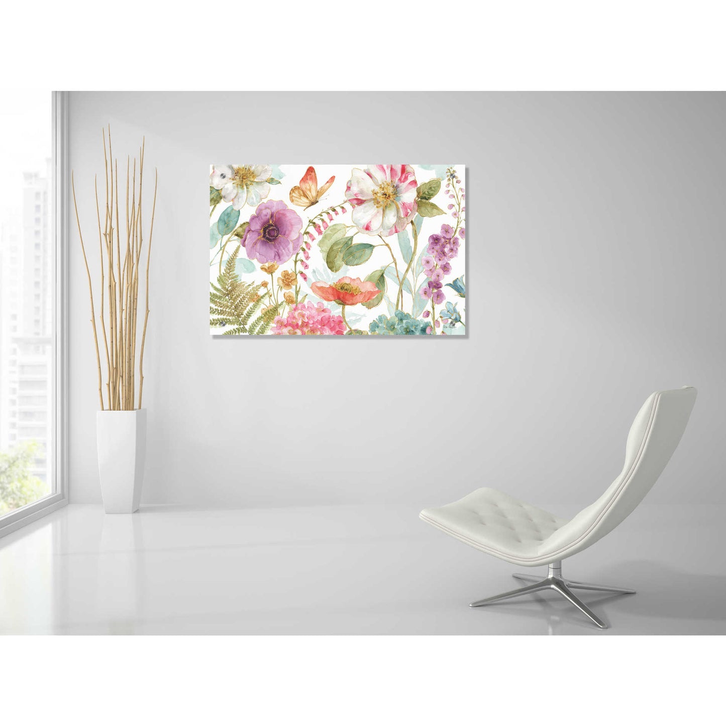 Epic Art 'Rainbow Seeds Flowers I' by Lisa Audit, Acrylic Glass Wall Art,36x24
