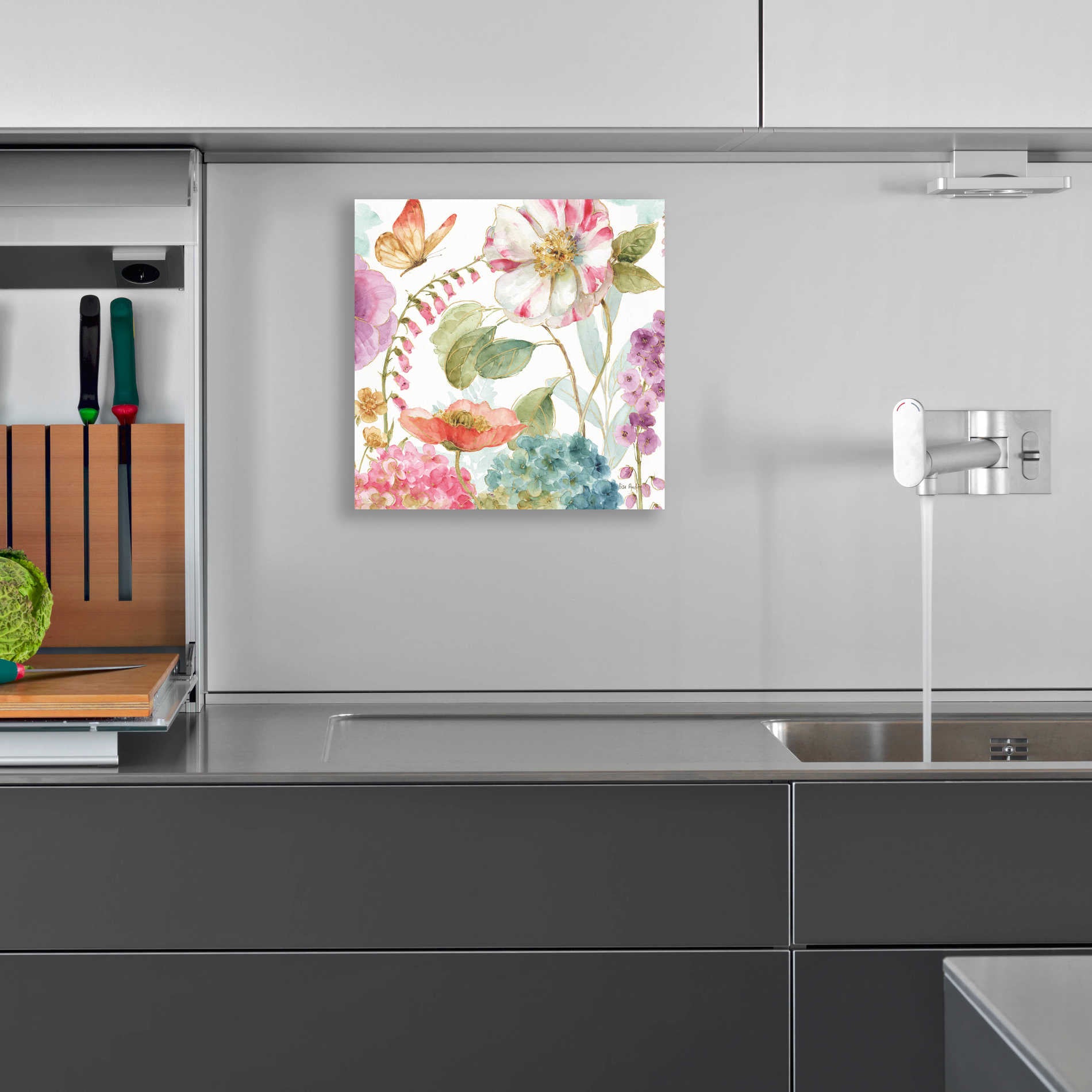 Epic Art 'Rainbow Seeds Flowers II' by Lisa Audit, Acrylic Glass Wall Art,12x12