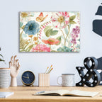 Epic Art 'Rainbow Seeds Flowers I on Wood Crop,' by Lisa Audit, Acrylic Glass Wall Art,16x12