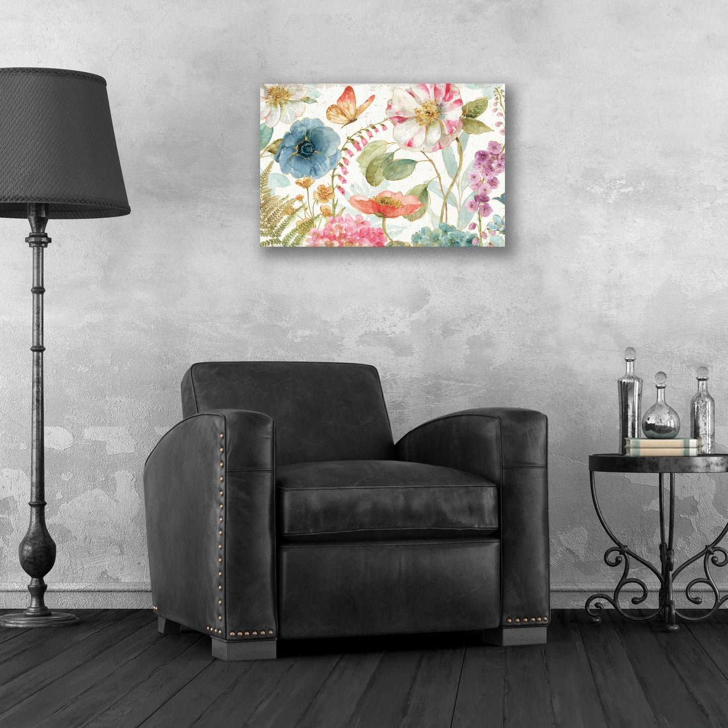 Epic Art 'Rainbow Seeds Flowers I on Wood Crop,' by Lisa Audit, Acrylic Glass Wall Art,24x16