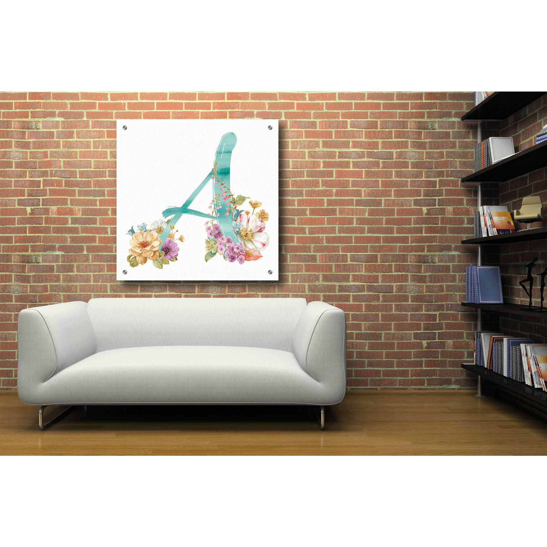 Epic Art 'Rainbow Seeds Monogram A,' by Lisa Audit, Acrylic Glass Wall Art,36x36