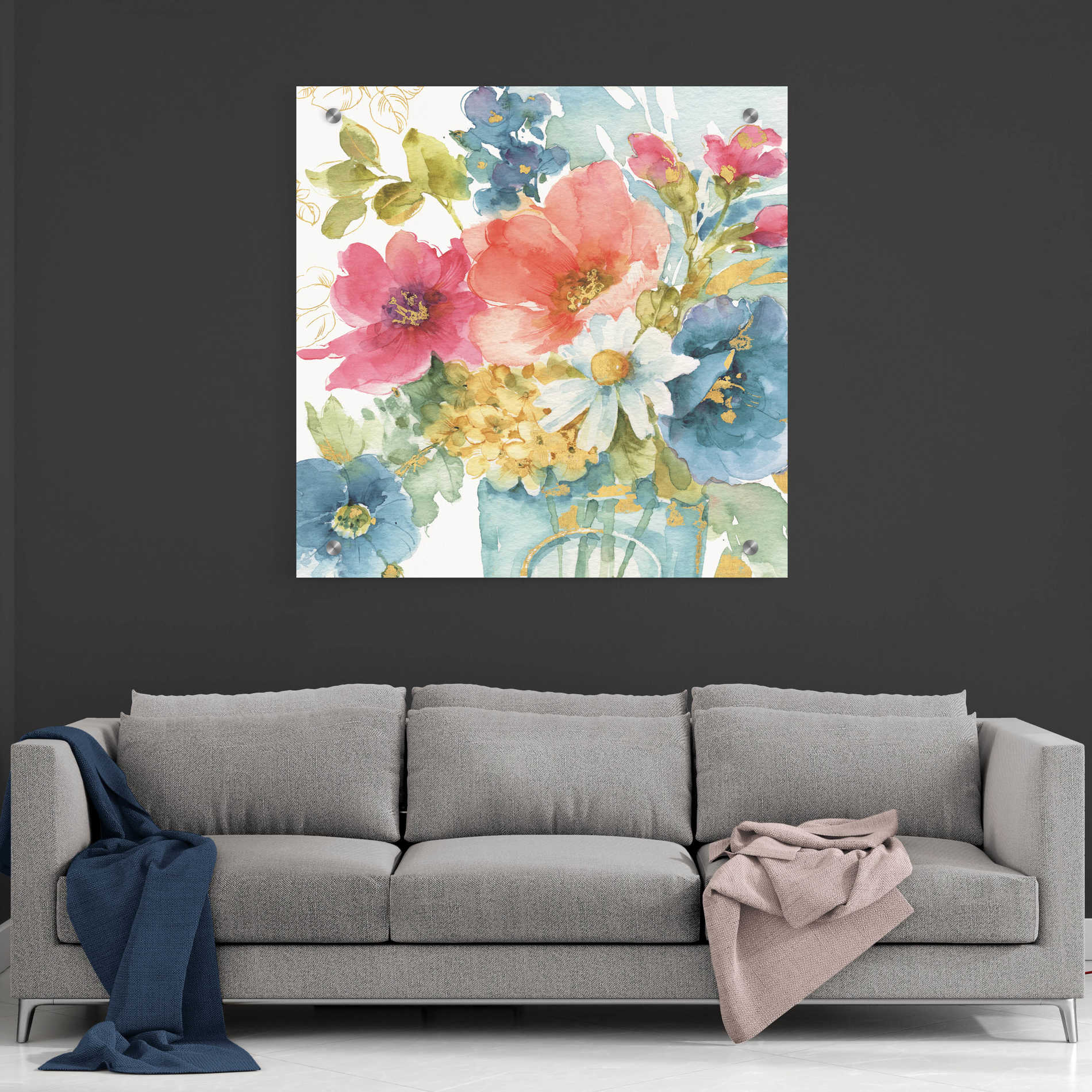 Epic Art 'My Garden Bouquet II,' by Lisa Audit, Acrylic Glass Wall Art,36x36