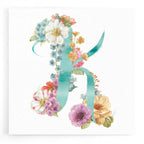 Epic Art 'Rainbow Seeds Monogram K,' by Lisa Audit, Acrylic Glass Wall Art