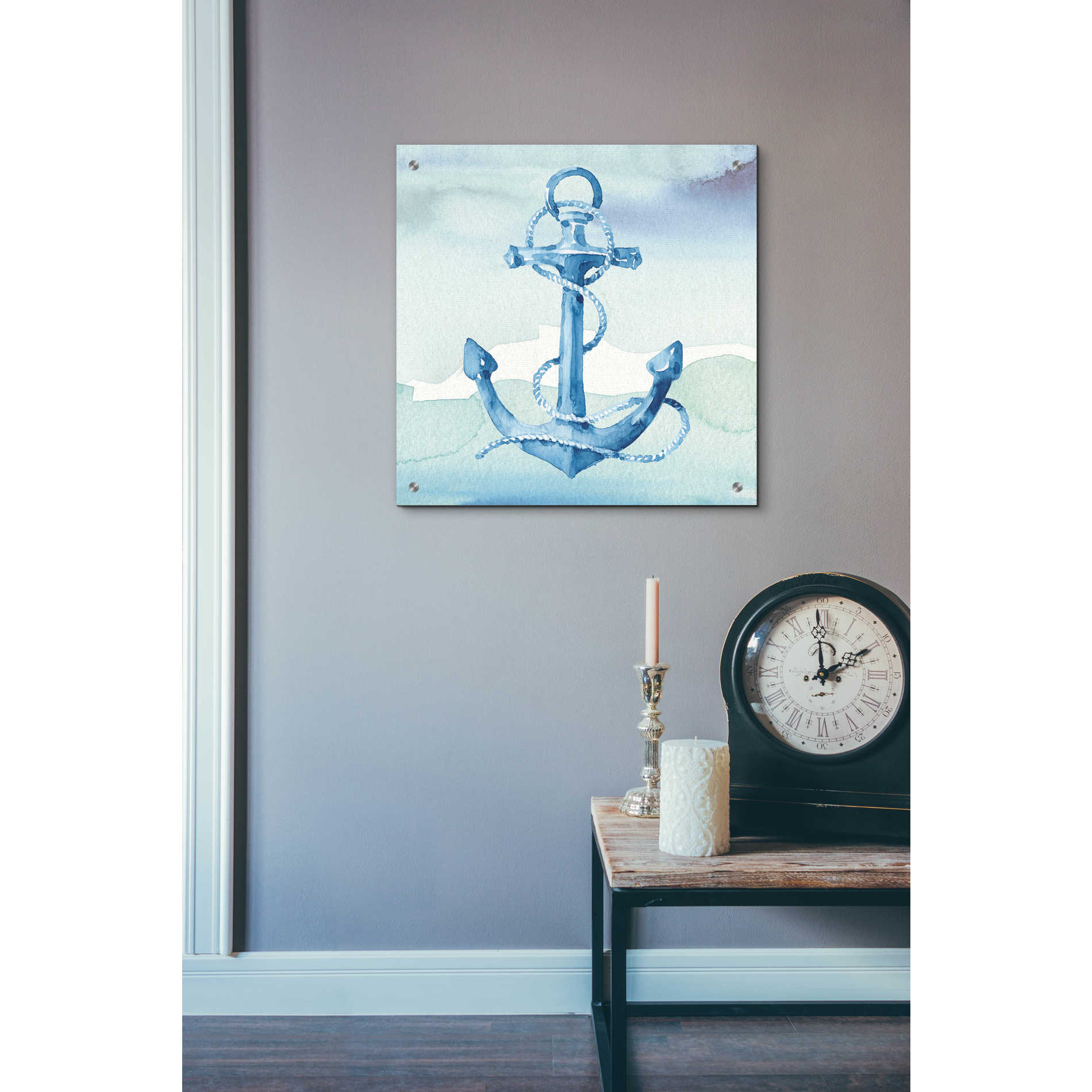 Epic Art 'Sea Life Anchor II,' by Lisa Audit, Acrylic Glass Wall Art,24x24