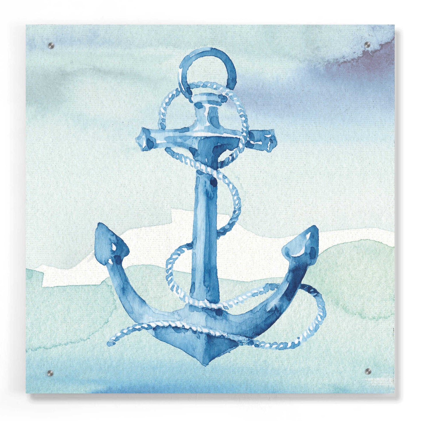 Epic Art 'Sea Life Anchor II,' by Lisa Audit, Acrylic Glass Wall Art,24x24