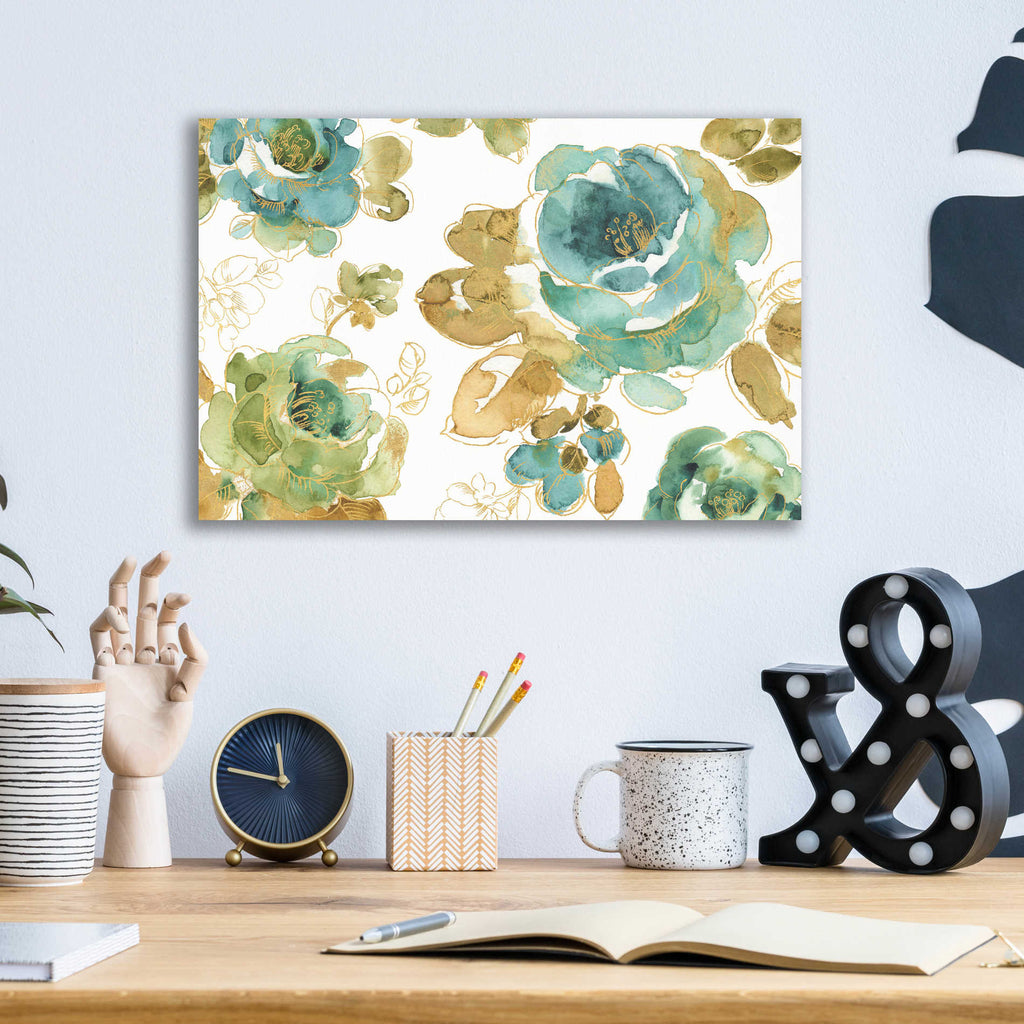 Epic Art 'My Greenhouse Roses I,' by Lisa Audit, Acrylic Glass Wall Art,16x12