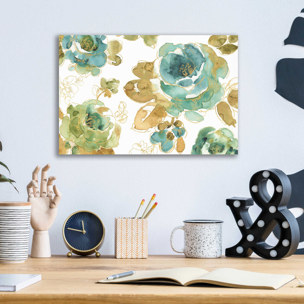 Epic Art 'My Greenhouse Roses I,' by Lisa Audit, Acrylic Glass Wall Art,16x12