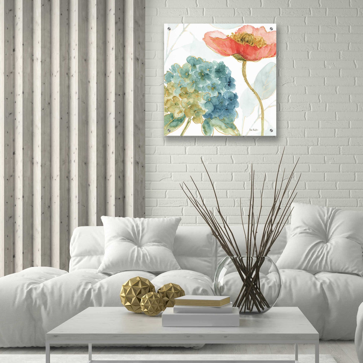 Epic Art 'Rainbow Seeds Flowers IV,' by Lisa Audit, Acrylic Glass Wall Art,24x24