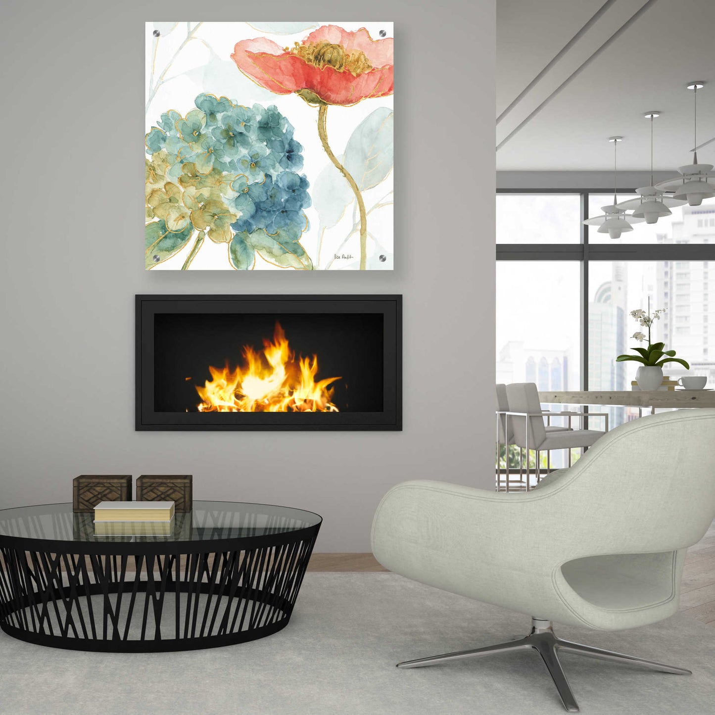 Epic Art 'Rainbow Seeds Flowers IV,' by Lisa Audit, Acrylic Glass Wall Art,36x36