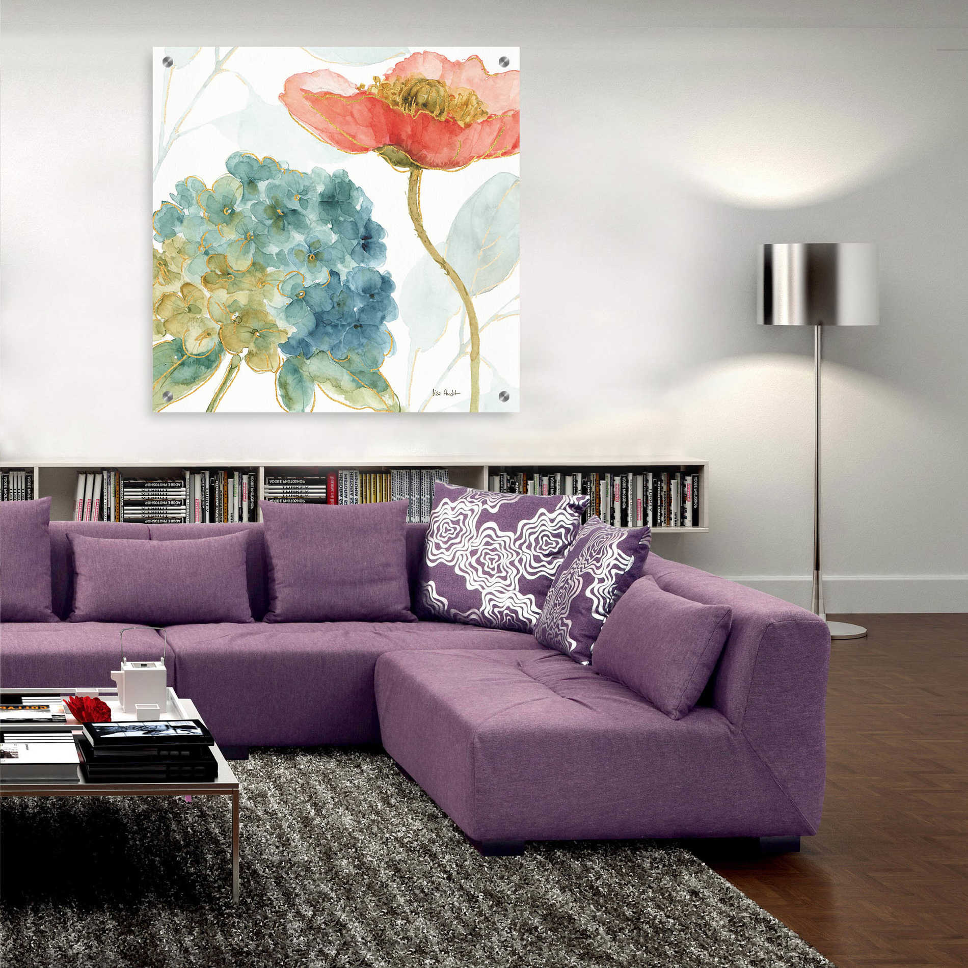 Epic Art 'Rainbow Seeds Flowers IV,' by Lisa Audit, Acrylic Glass Wall Art,36x36