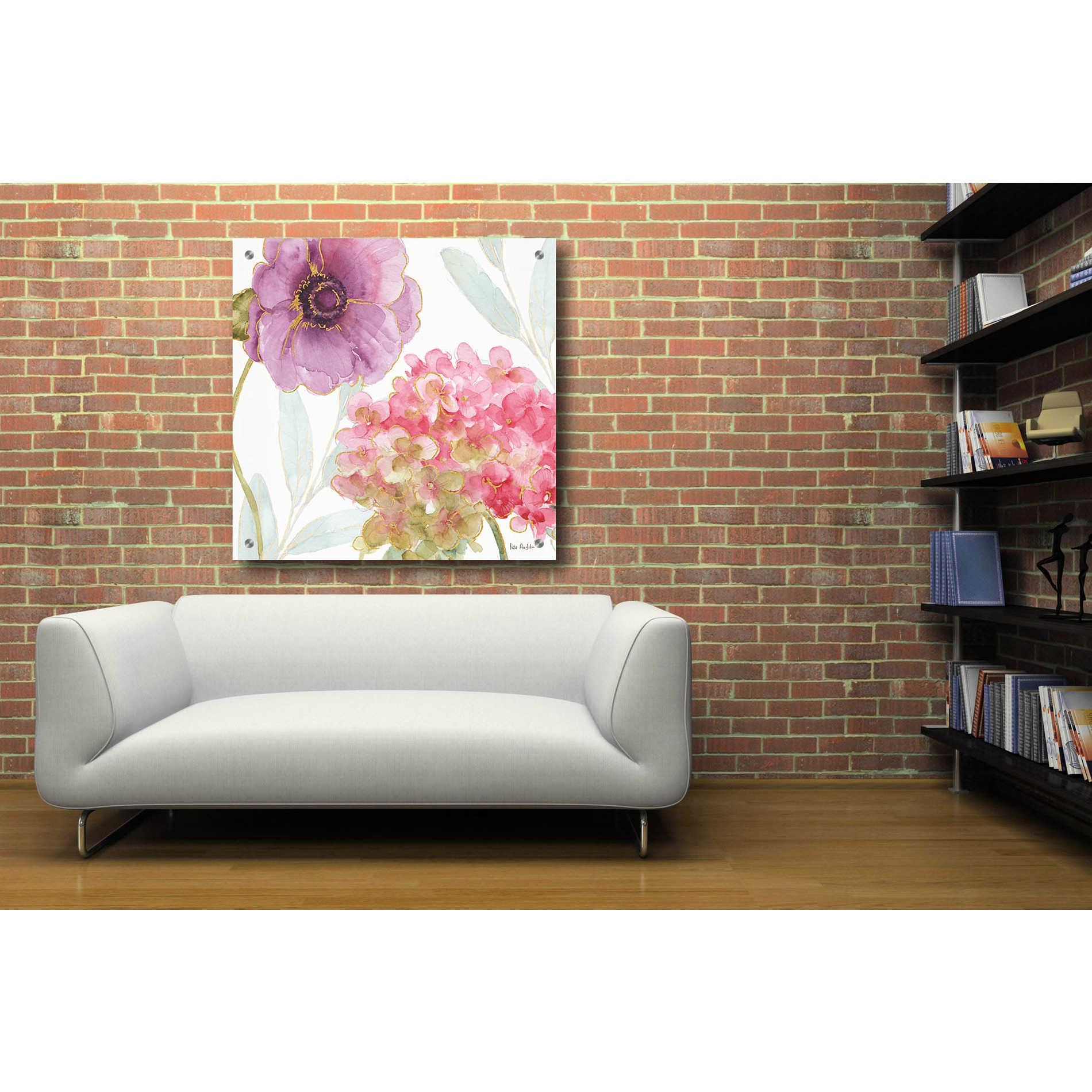 Epic Art 'Rainbow Seeds Flowers V,' by Lisa Audit, Acrylic Glass Wall Art,36x36